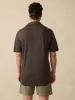 Short-Sleeve Linen Polo - Washed Black sold by Faherty