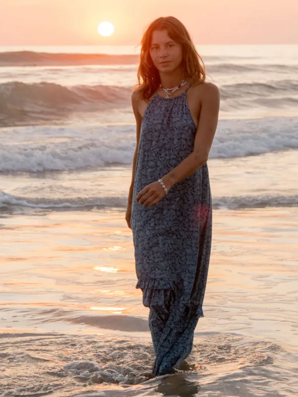 Amelia Dress - Azure Belmonte Floral sold by Faherty
