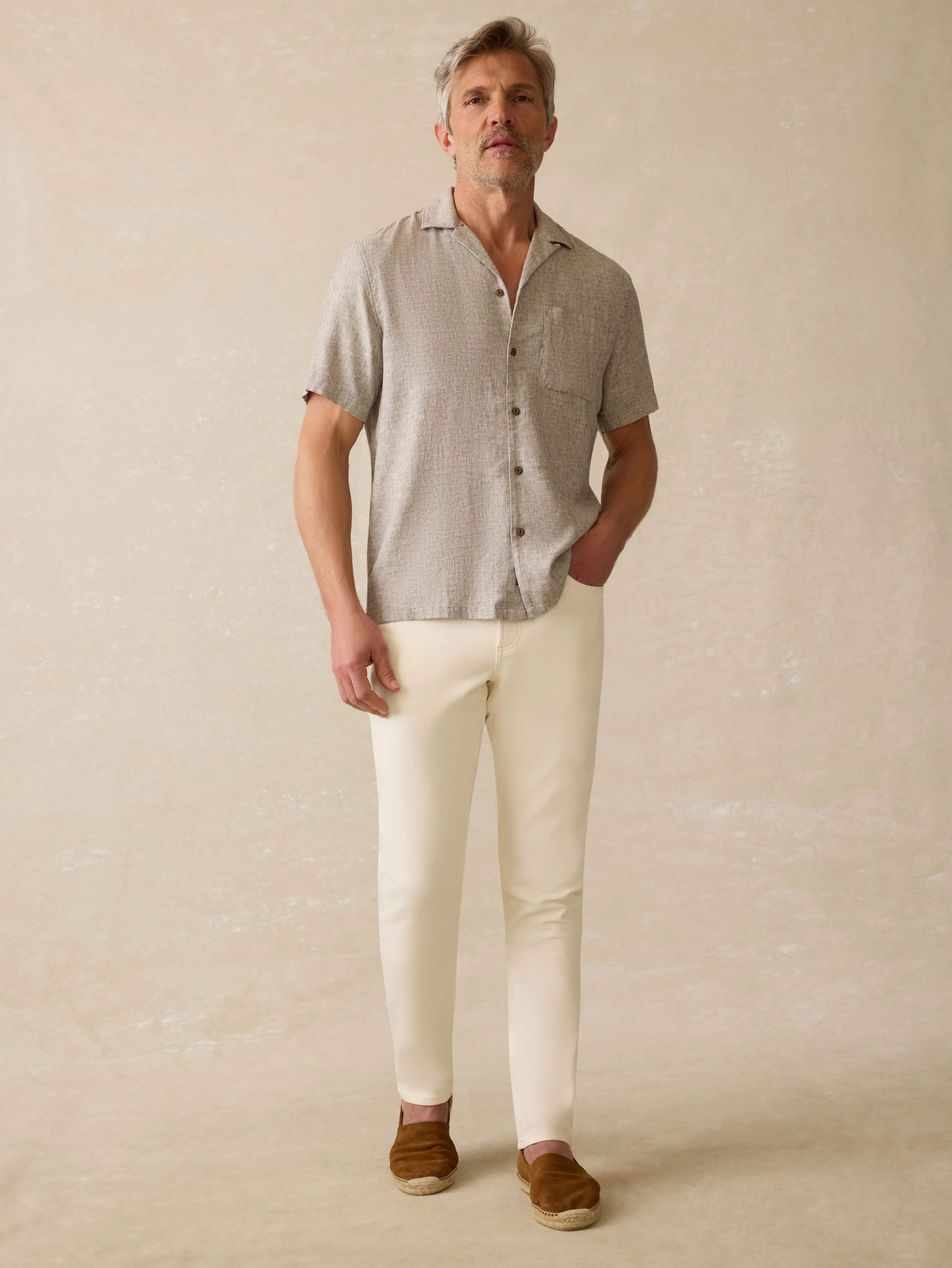 Short-Sleeve Breeze Camp Shirt - Stone Coast sold by Faherty product image thumbnail 3