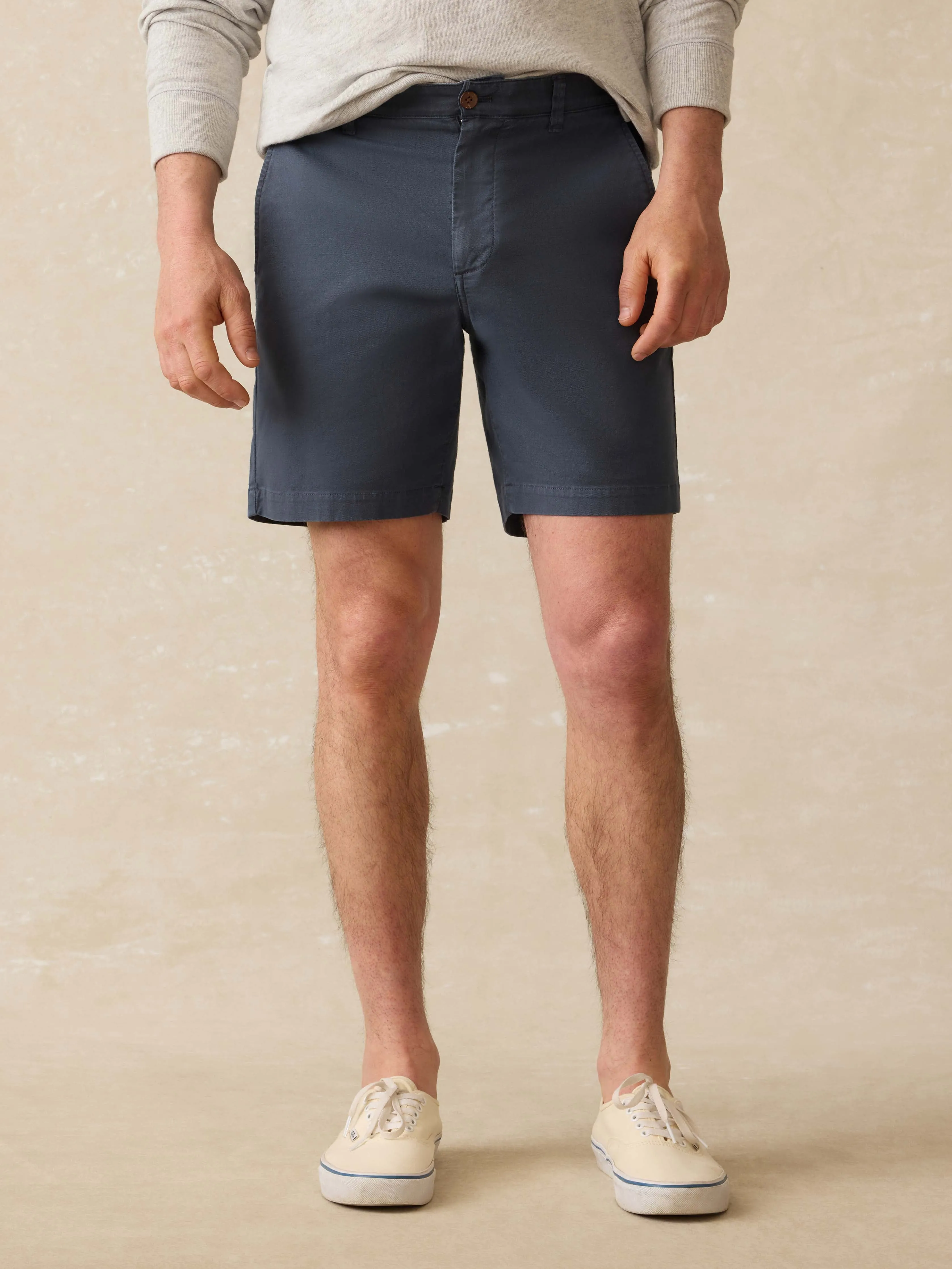 Essential Chino Short (8") - Blue Nights sold by Faherty