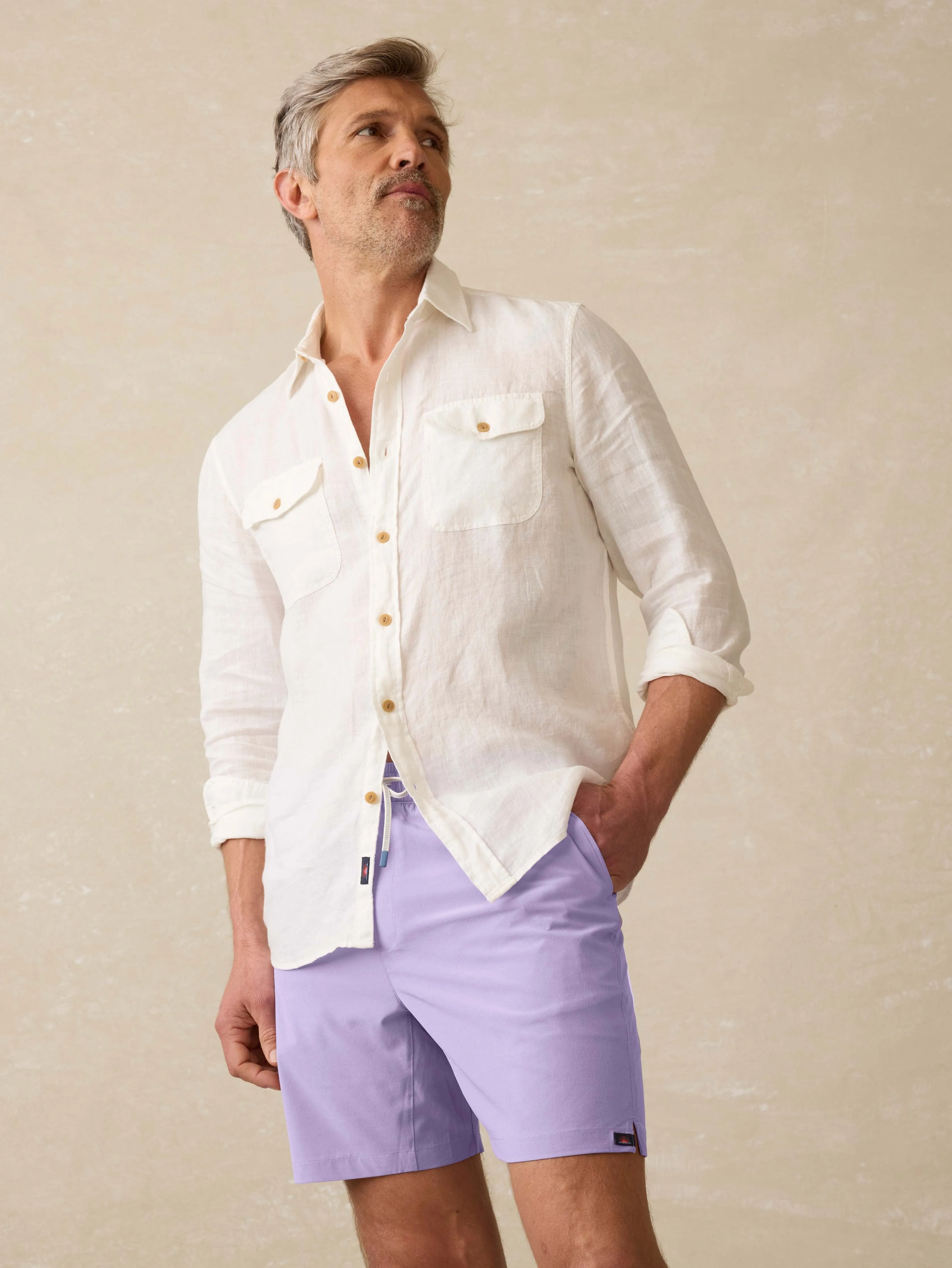 Shorelite Lined Trunk (7") - Seaside Iris sold by Faherty product image thumbnail 4