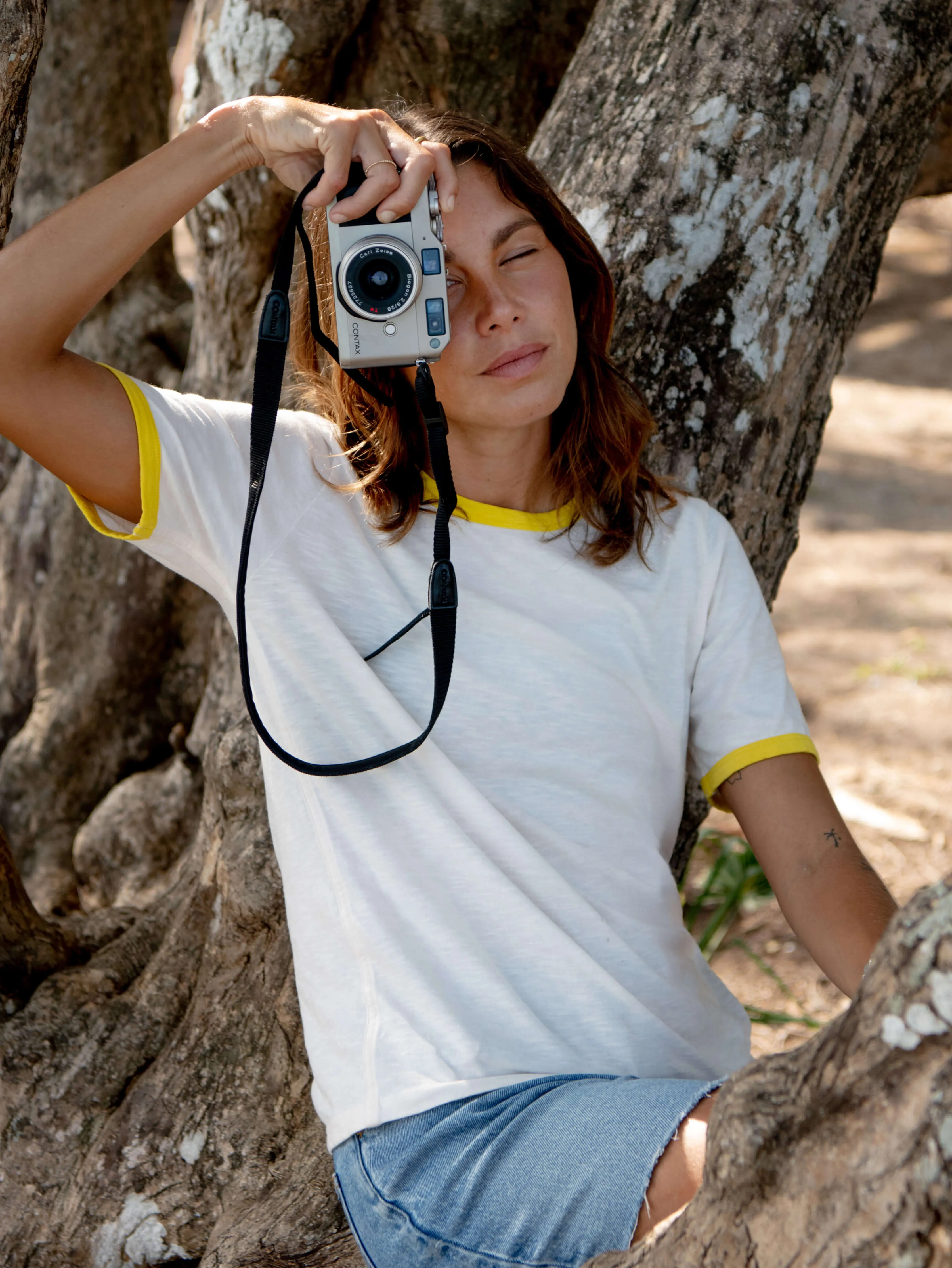 Sunwashed Essential Tee - Passion Fruit sold by Faherty