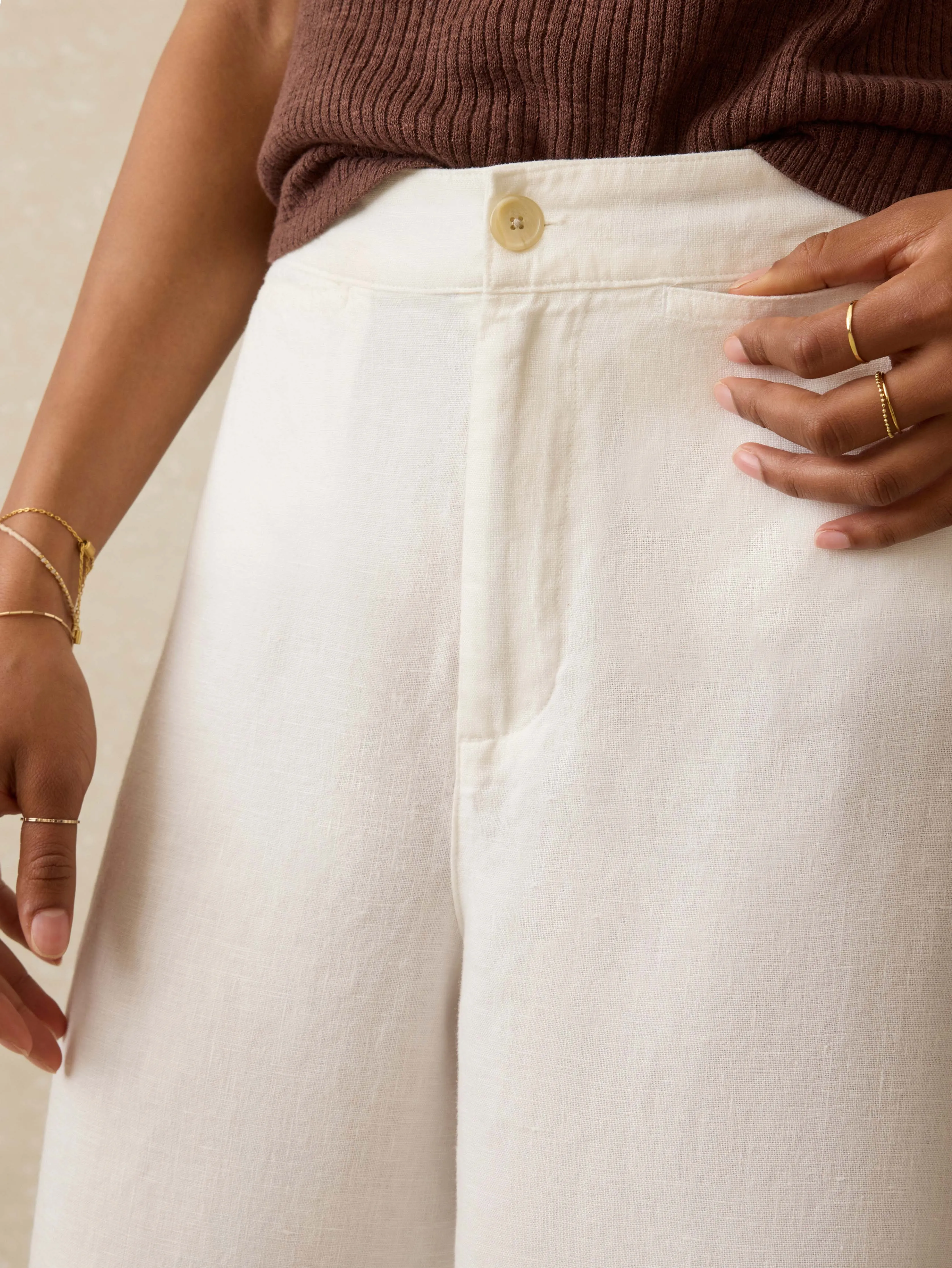 Sun Strider Linen Pant - White sold by Faherty product image thumbnail 3