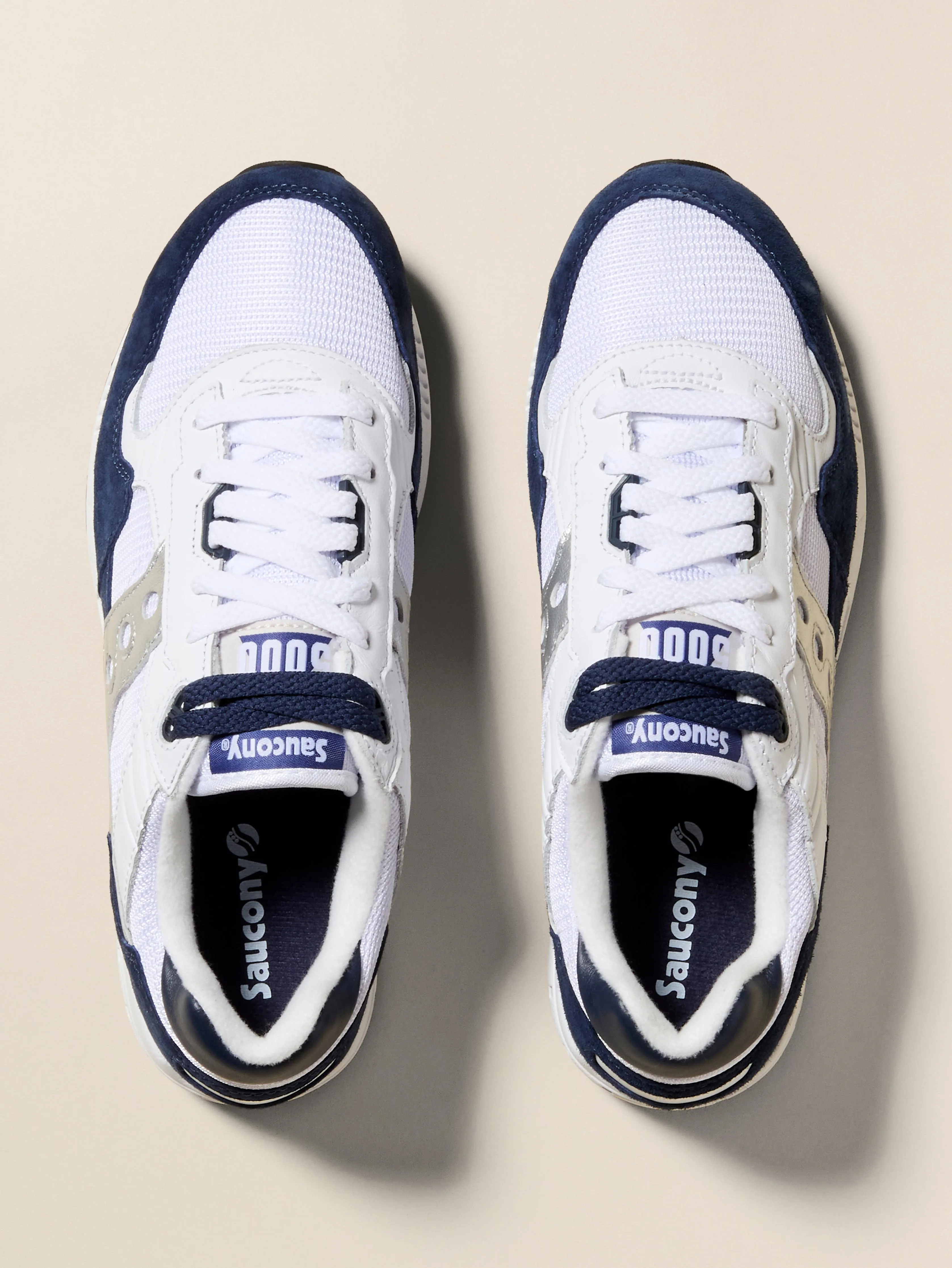 Saucony Shadow 5000 - White Navy Silver sold by Faherty product image thumbnail 4