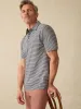 Sunwashed T-Shirt Polo - Ocean Stone Stripe sold by Faherty