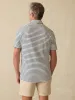 Sunwashed T-Shirt Polo - Ivory Breton Stripe sold by Faherty