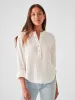 Dream Cotton Gauze Oasis Shirt - White sold by Faherty