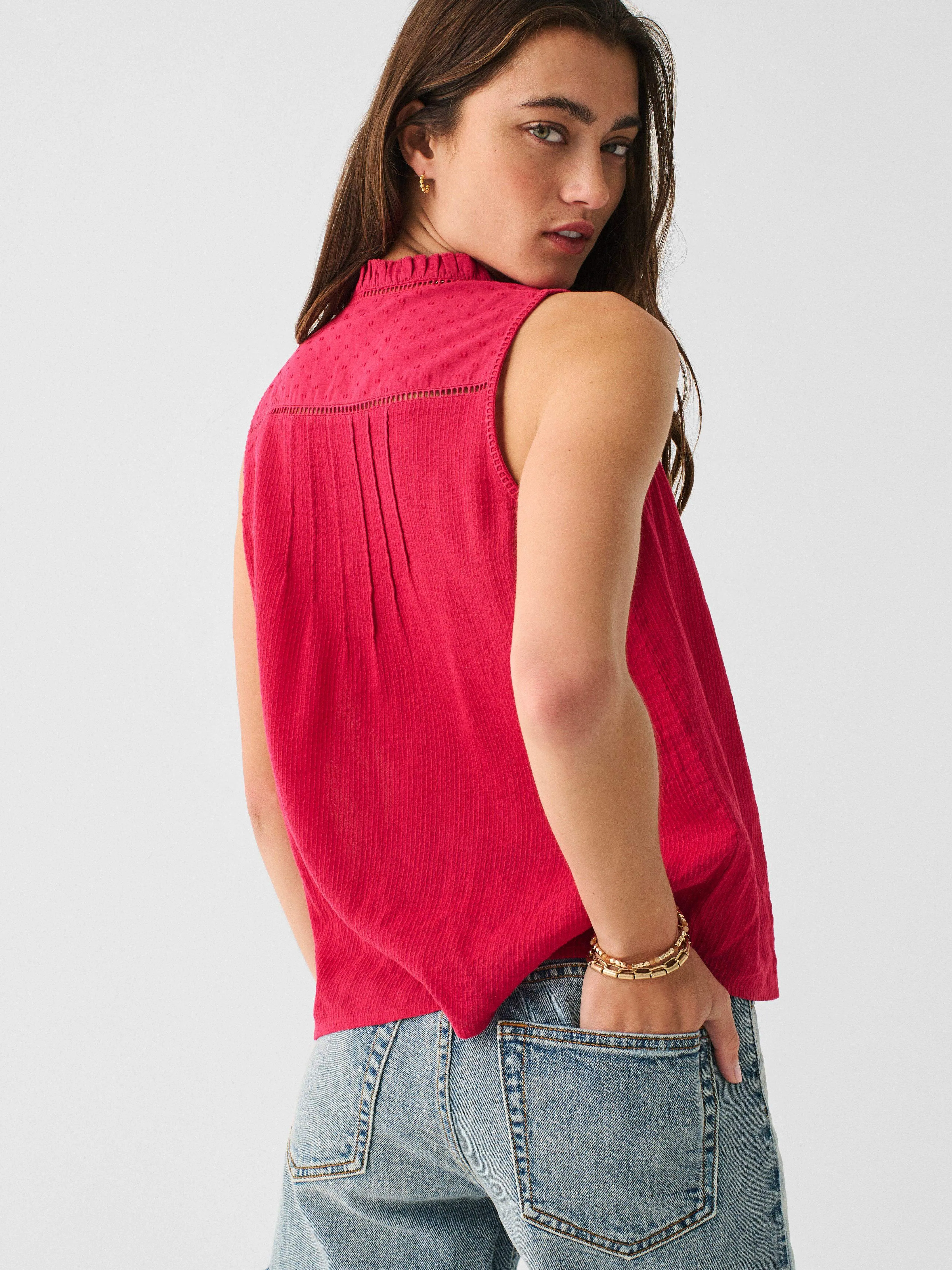 Willa Sleeveless Top - Granita sold by Faherty product image thumbnail 5