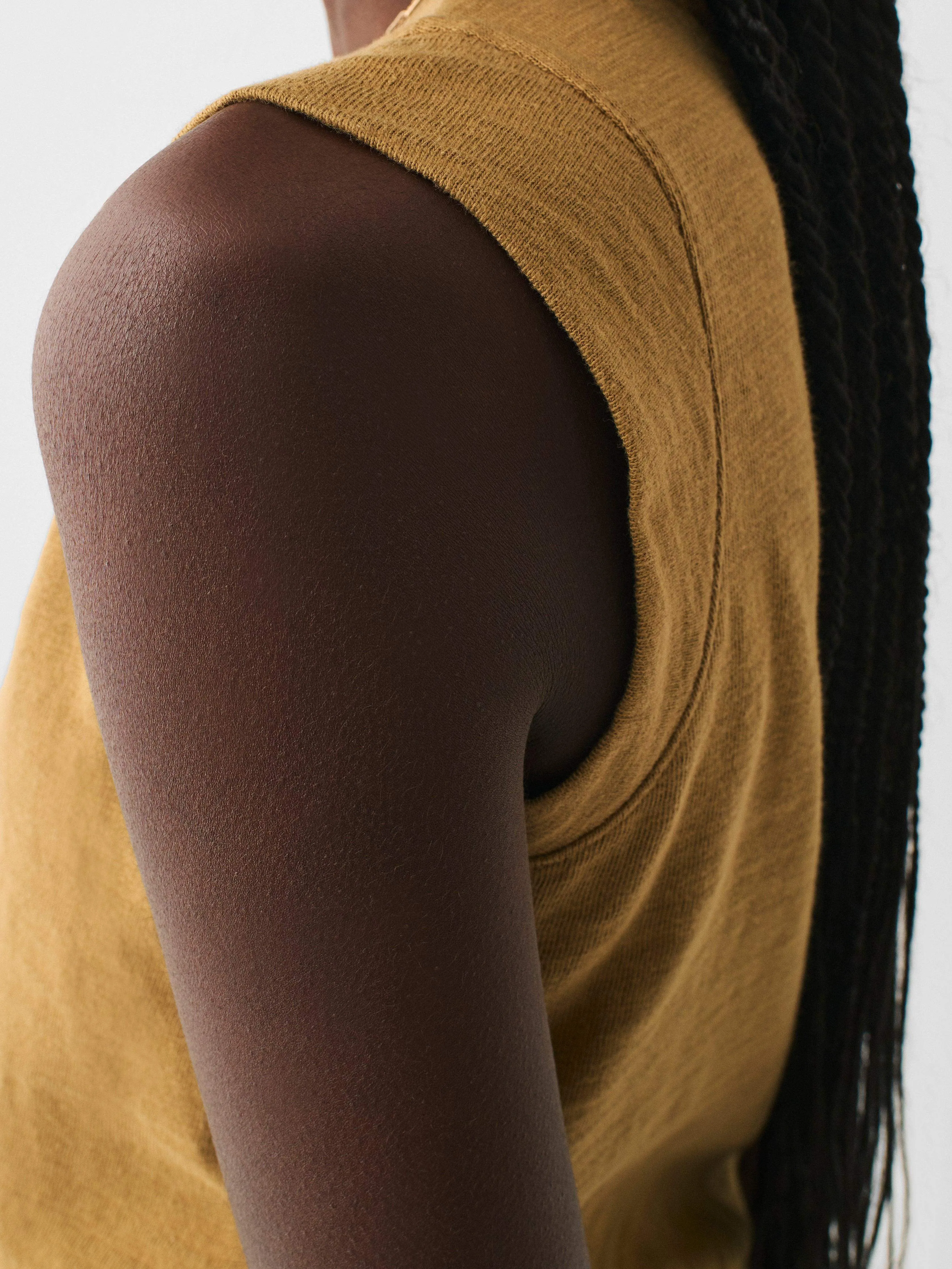 Sunwashed Slub Muscle Tank - Dull Gold sold by Faherty product image thumbnail 5