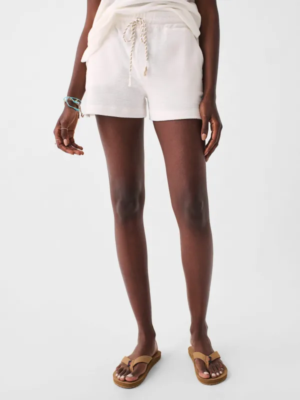 Cabana Towel Terry Short - White sold by Faherty