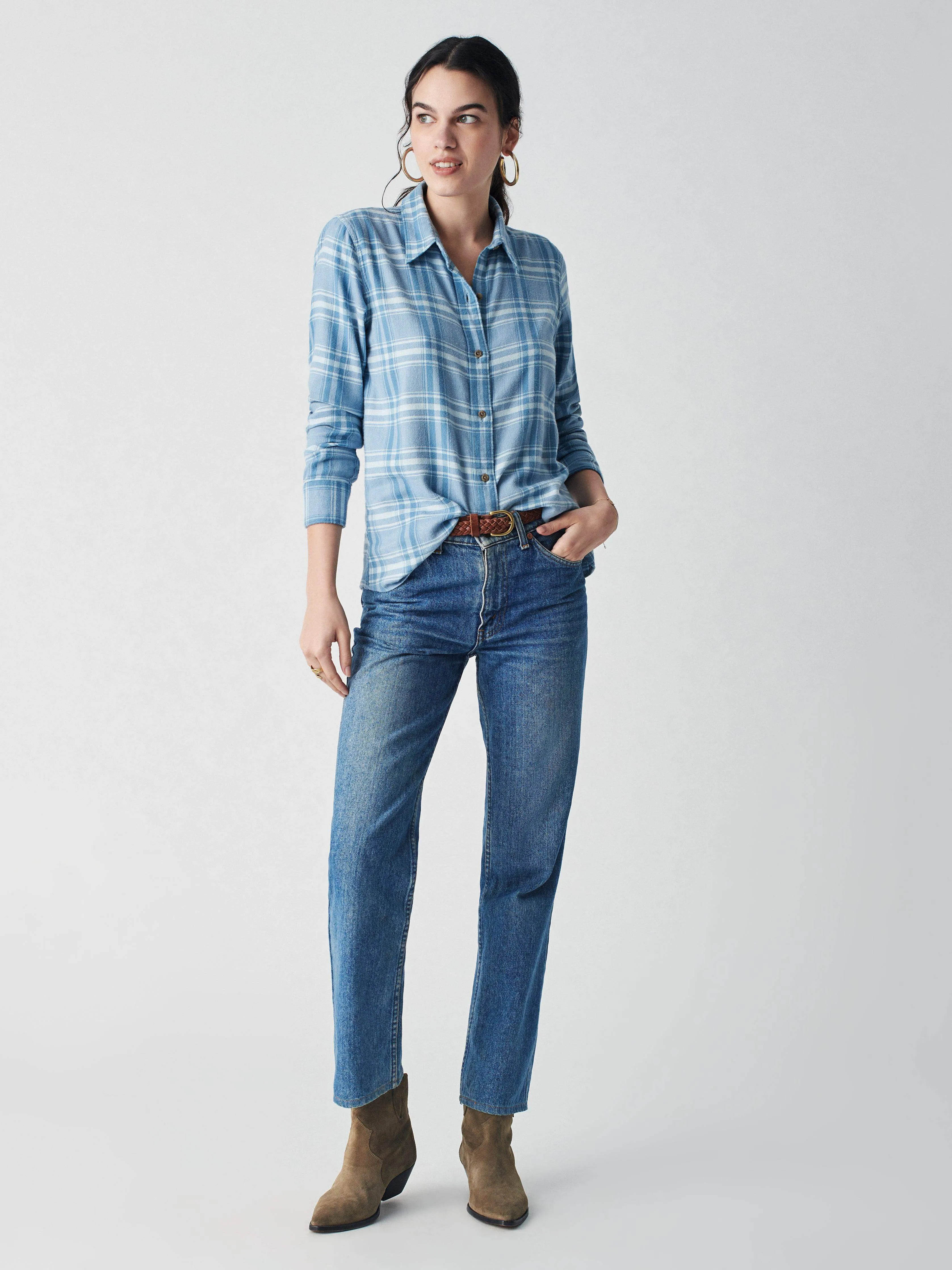 The Classic Stretch Flannel Shirt - Rivington Plaid sold by Faherty product image thumbnail 2
