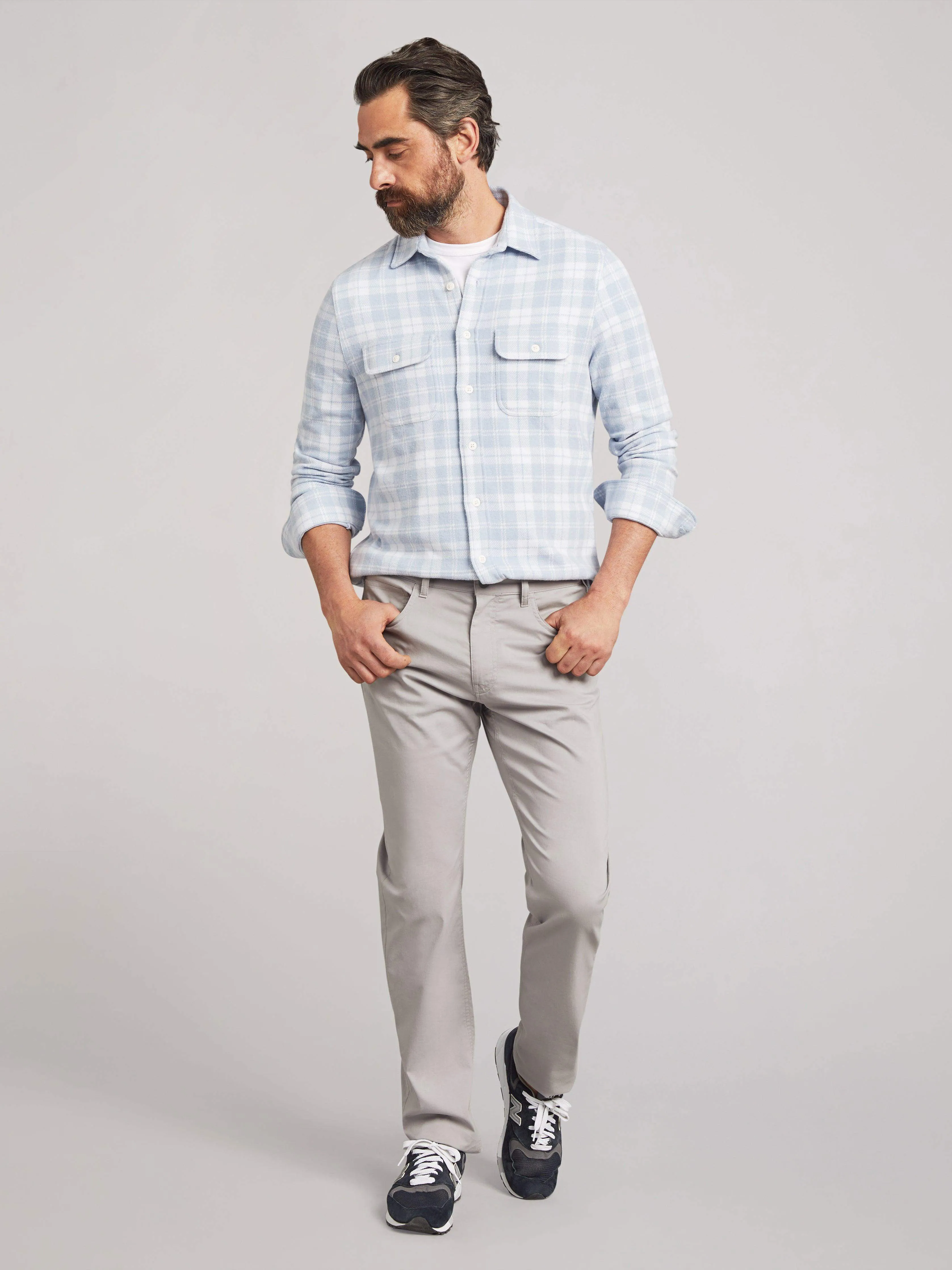 Movement™ 5-Pocket Pant - Fossil sold by Faherty product image thumbnail 3
