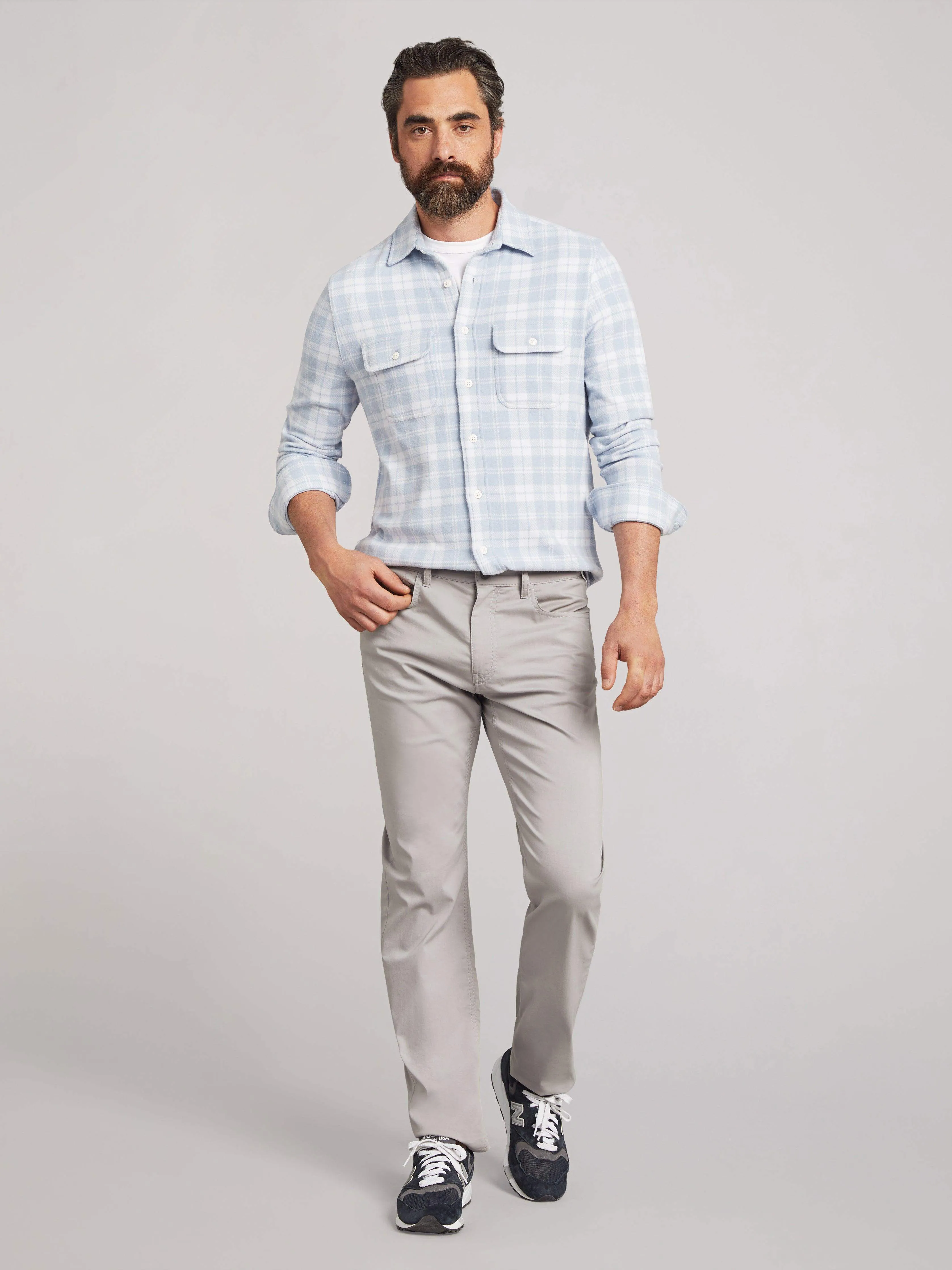 Movement™ 5-Pocket Pant - Fossil sold by Faherty product image thumbnail 4