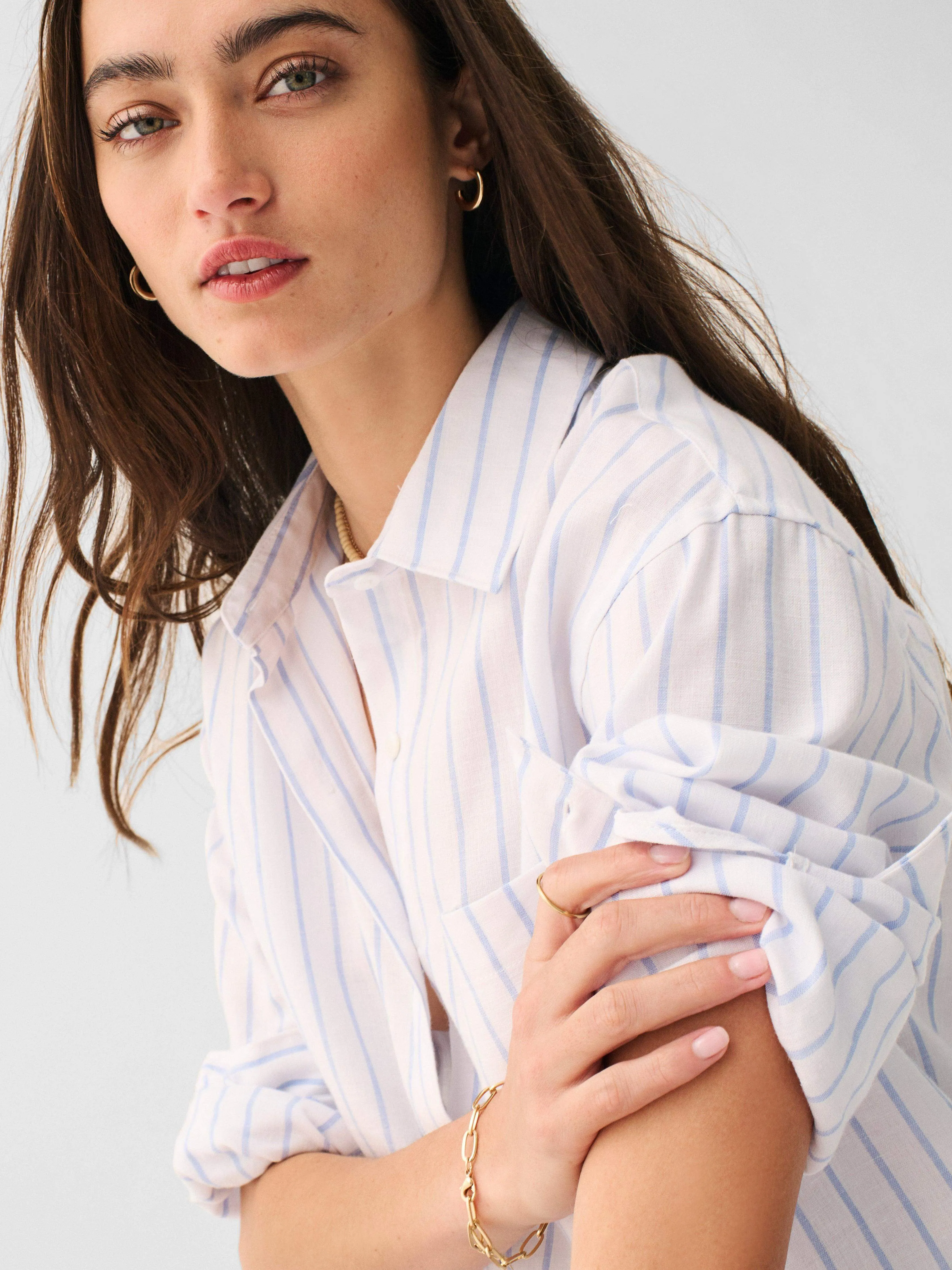 Laguna Linen Dress - Pier Stripe sold by Faherty product image thumbnail 2
