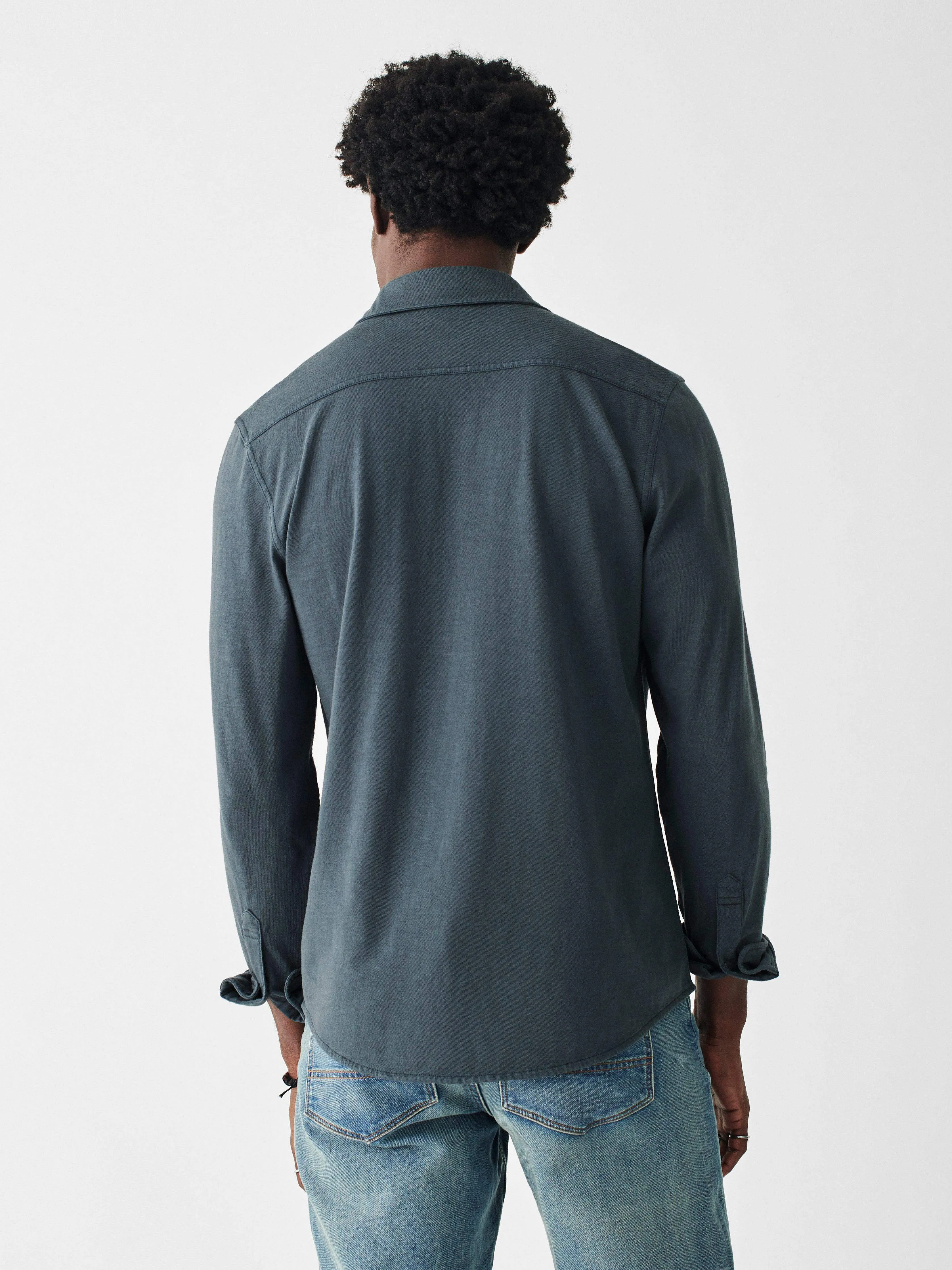 Sunwashed Knit Shirt - Blue Nights sold by Faherty product image thumbnail 4