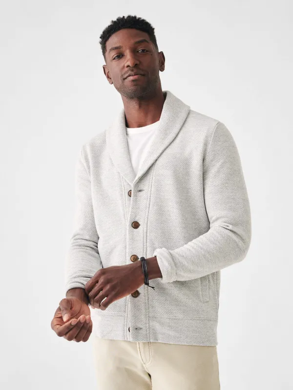 Inlet Cardigan - Heather Grey sold by Faherty