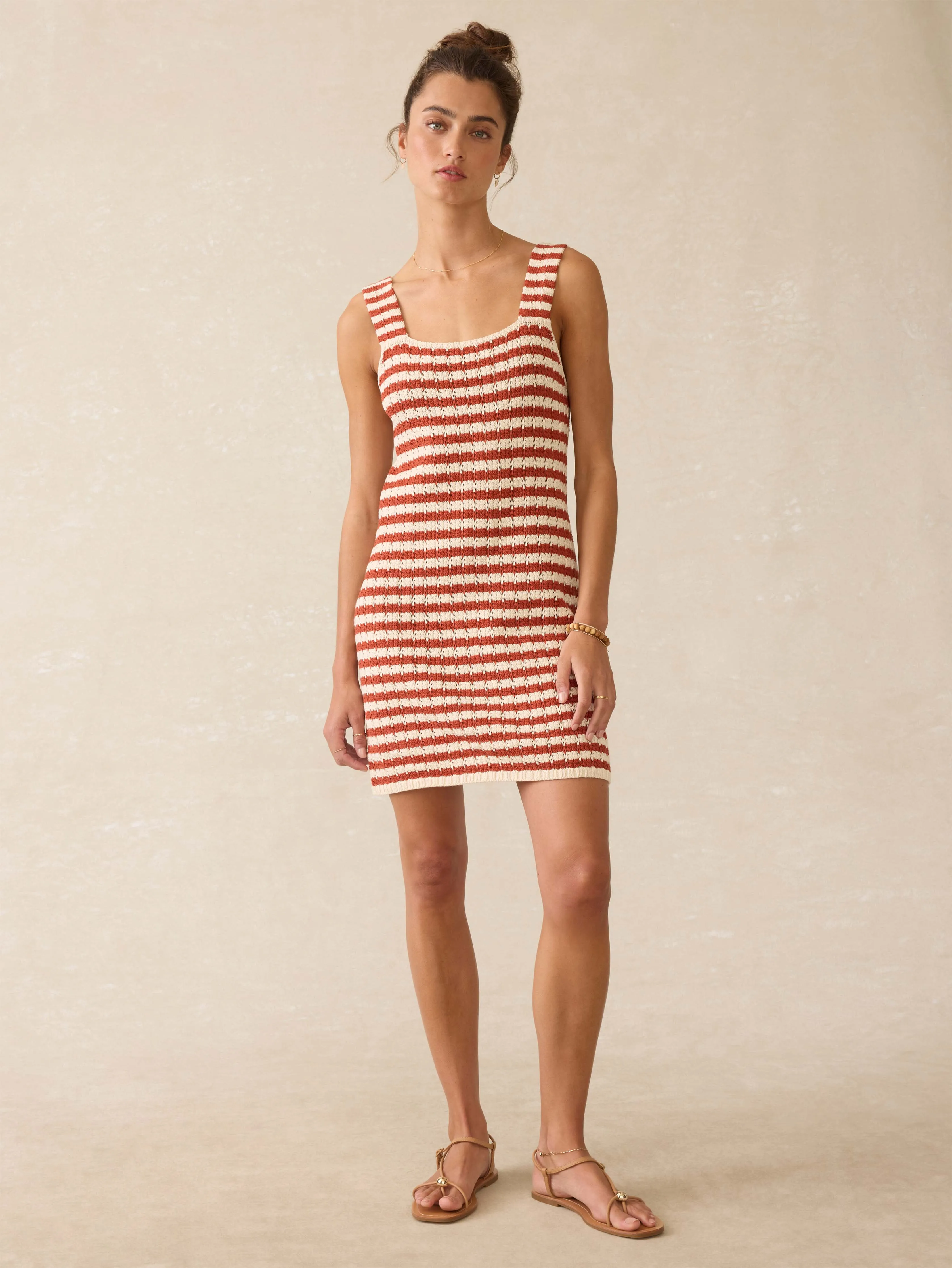 Seacoast Crochet Sleeveless Dress - Sorrento Sand sold by Faherty product image thumbnail 4