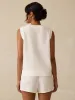 Dune Cotton Gauze Sleeveless Popover - White sold by Faherty