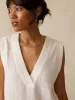 Dune Cotton Gauze Sleeveless Popover - White sold by Faherty