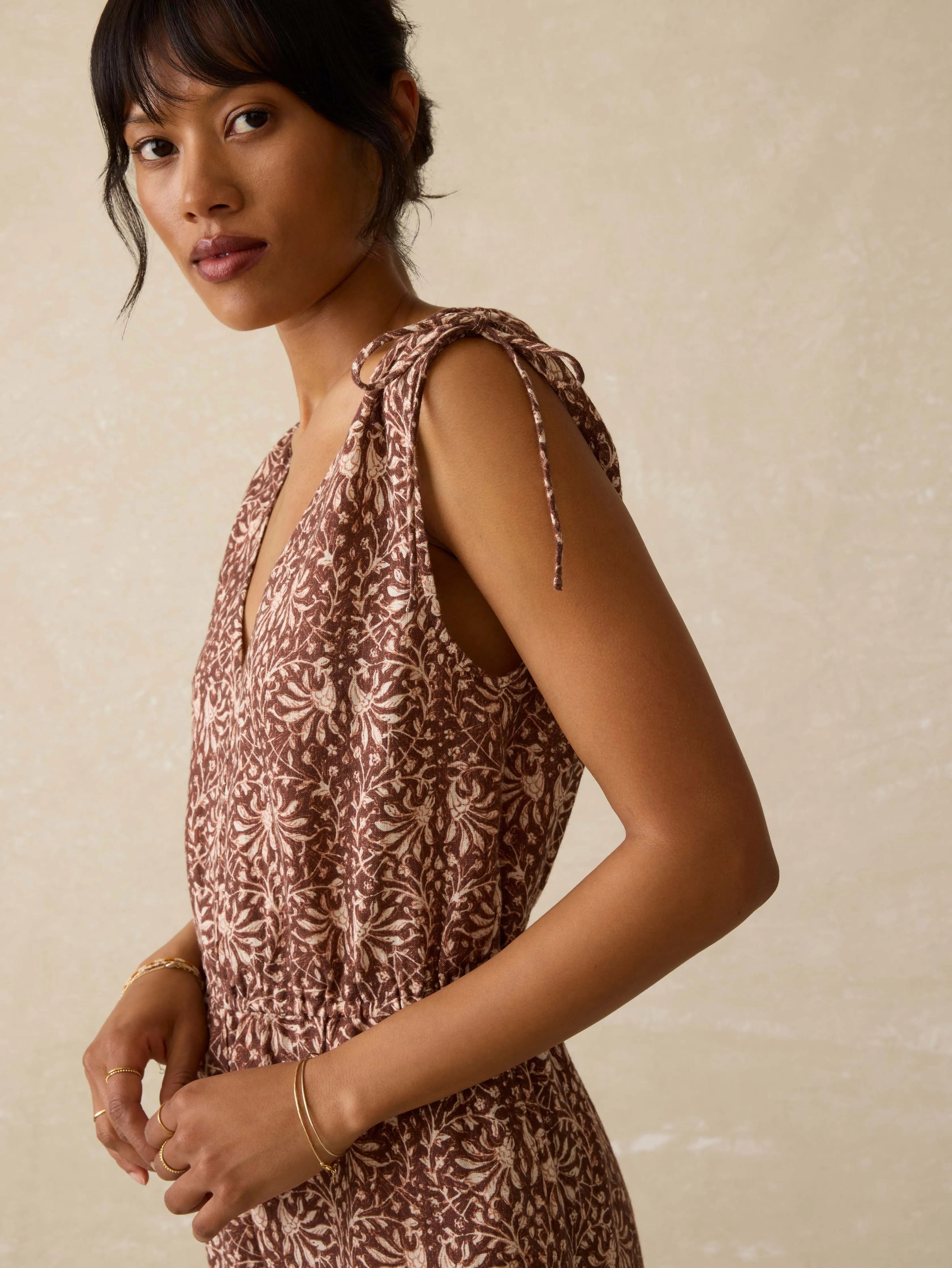 Jules Linen Jumpsuit - Sausalito Sunset sold by Faherty product image thumbnail 4