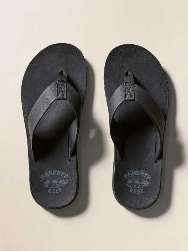 Faherty x Reef Ojai Flip Flop - Black sold by Faherty
