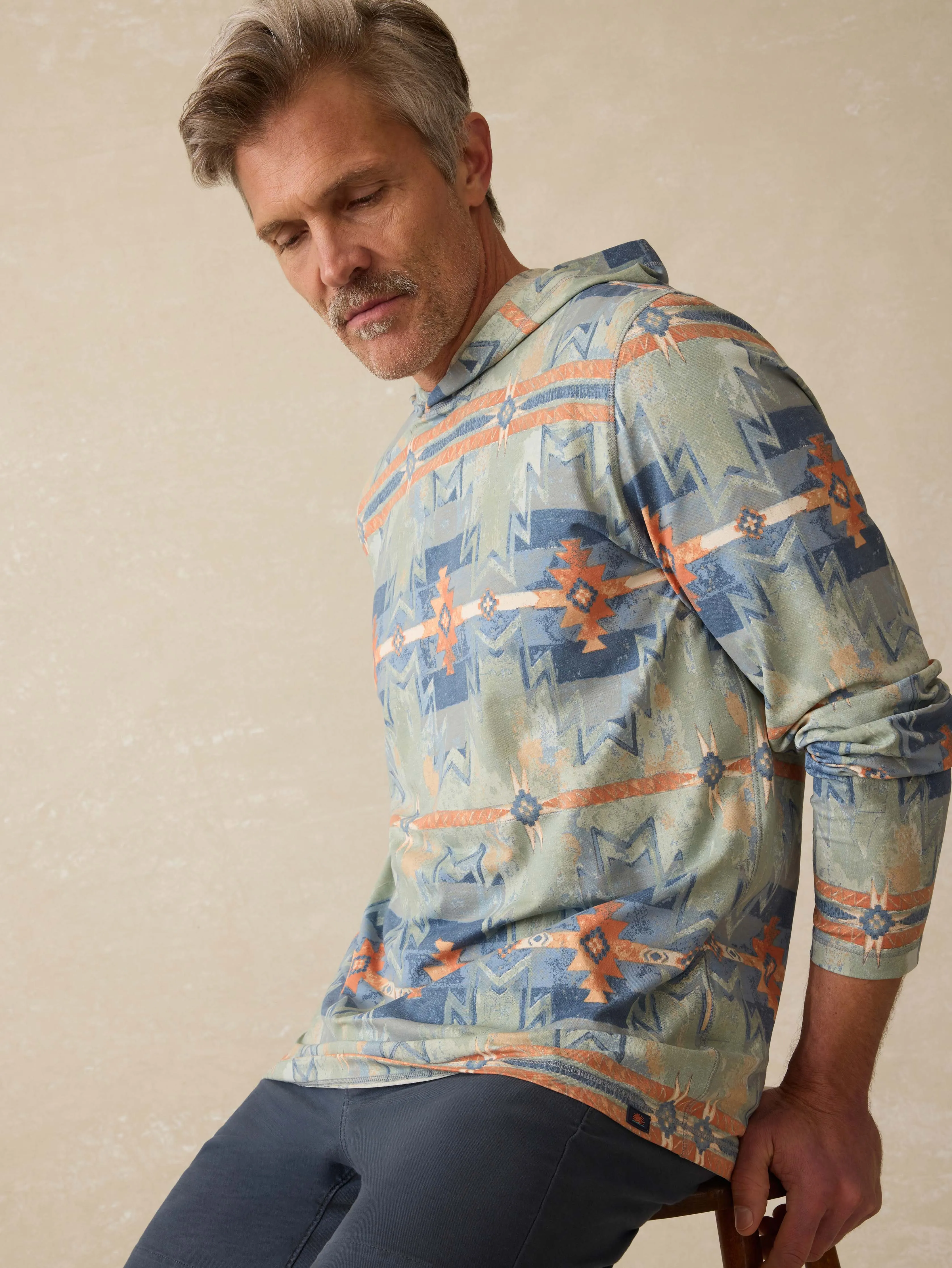 Doug Good Feather Shorelite UPF Hoodie - Daybreak Star Nation sold by Faherty product image thumbnail 5
