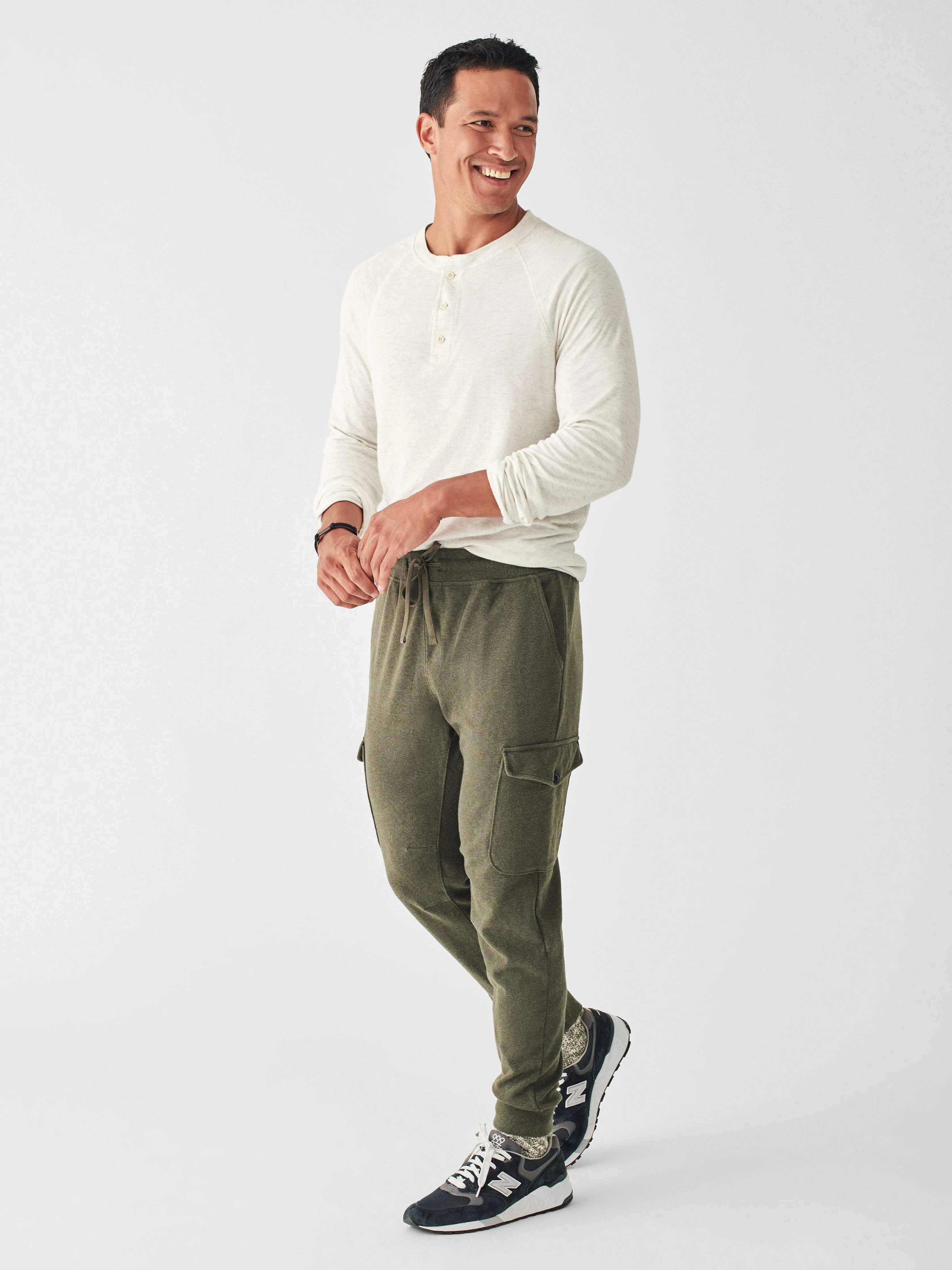 Knit Alpine Cargo Pant - Olive Heather sold by Faherty