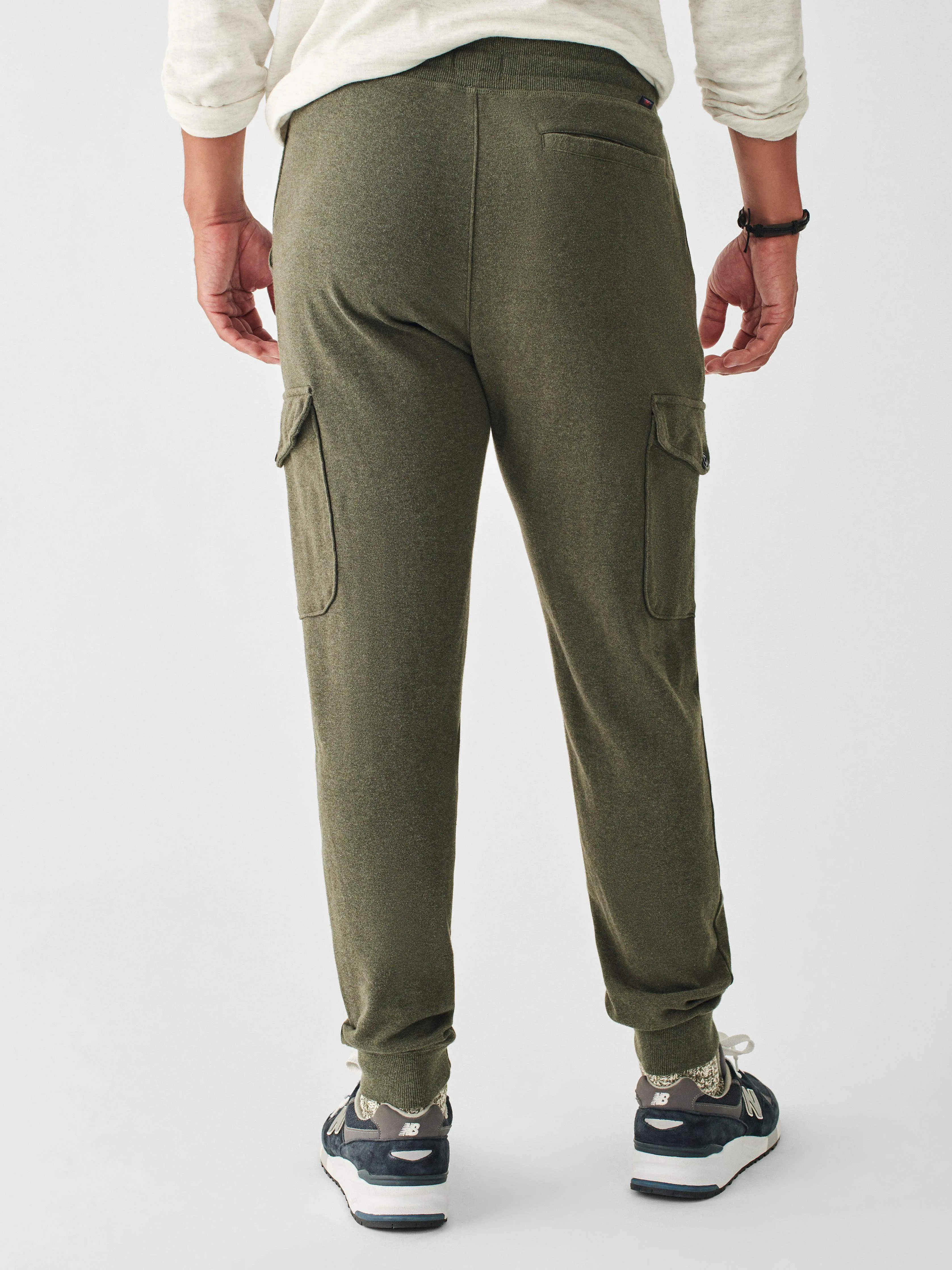 Knit Alpine Cargo Pant - Olive Heather sold by Faherty product image thumbnail 4