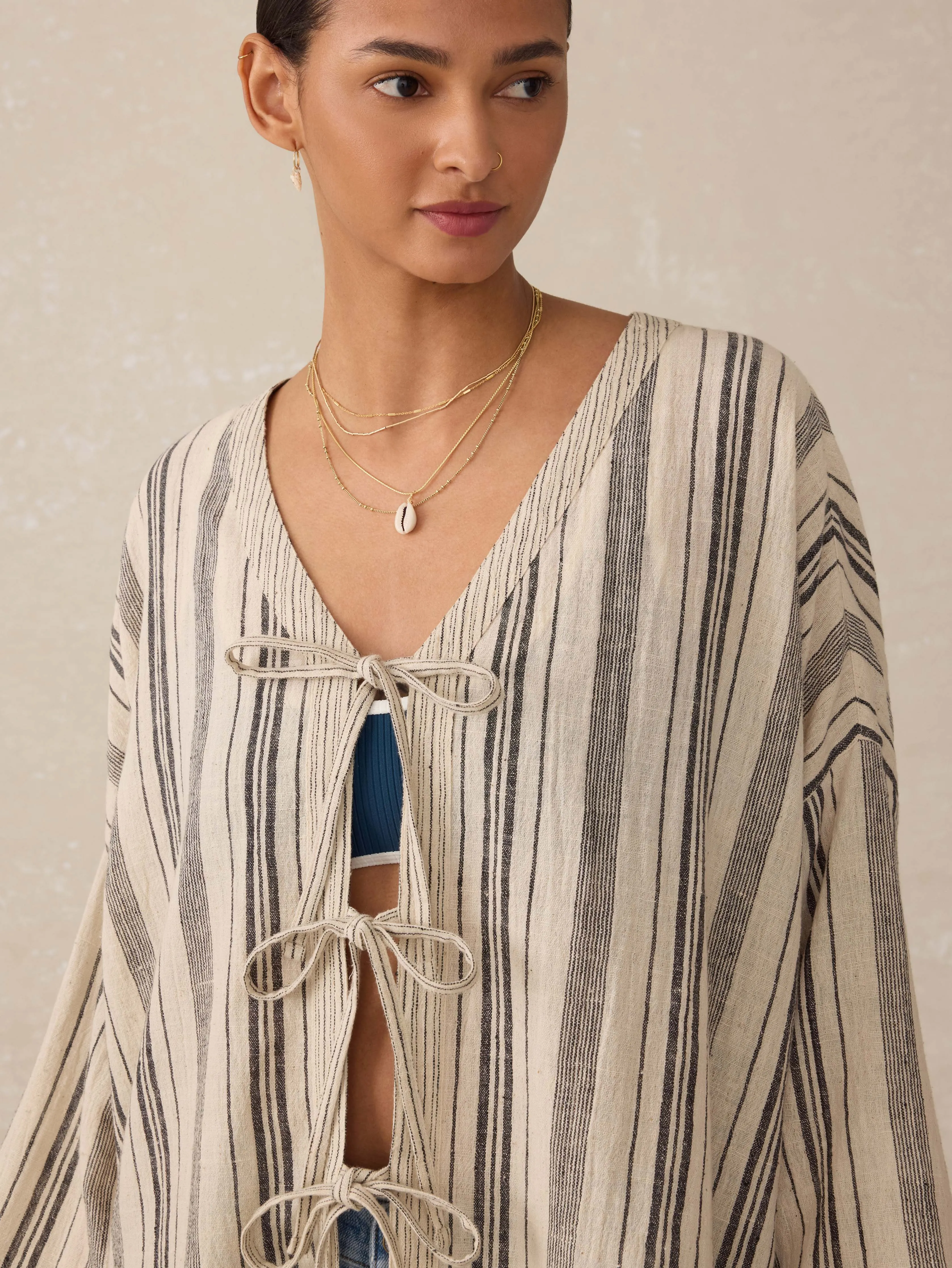 Rip Tide Coverup - Sandy Mixed Stripe sold by Faherty product image thumbnail 2