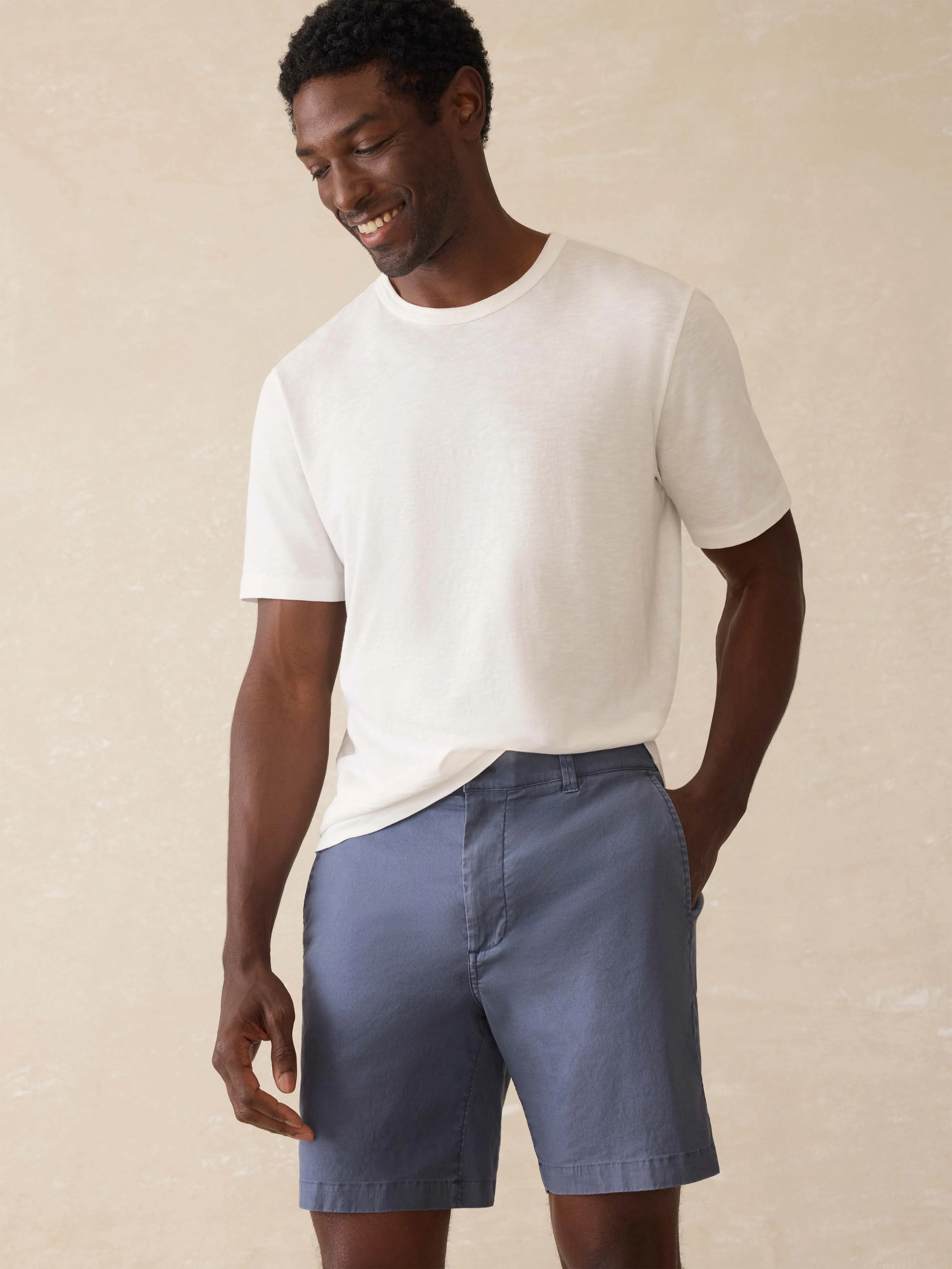 Tradewinds Linen Blend Short - Blue Abyss sold by Faherty product image thumbnail 4