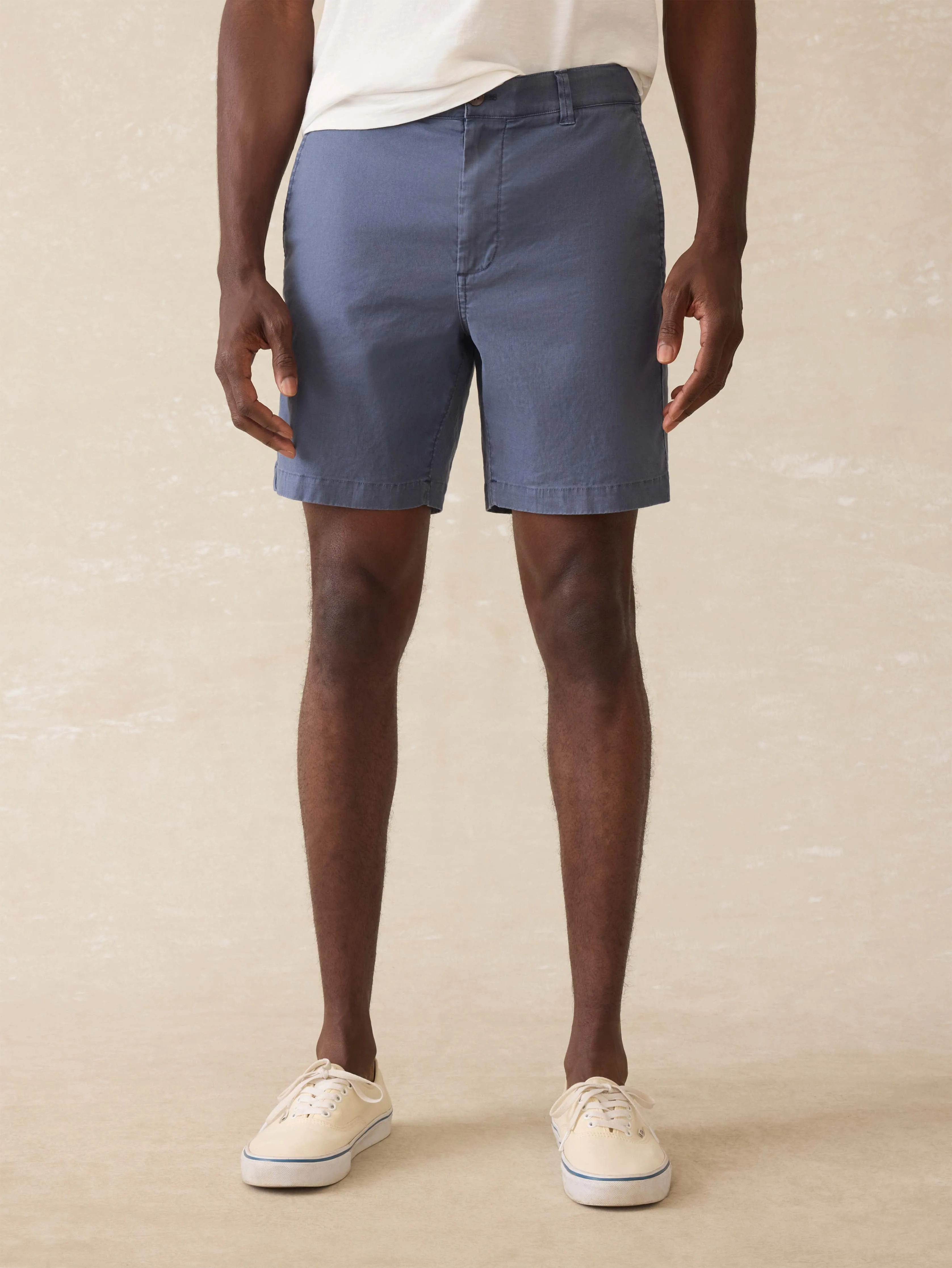 Tradewinds Linen Blend Short - Blue Abyss sold by Faherty