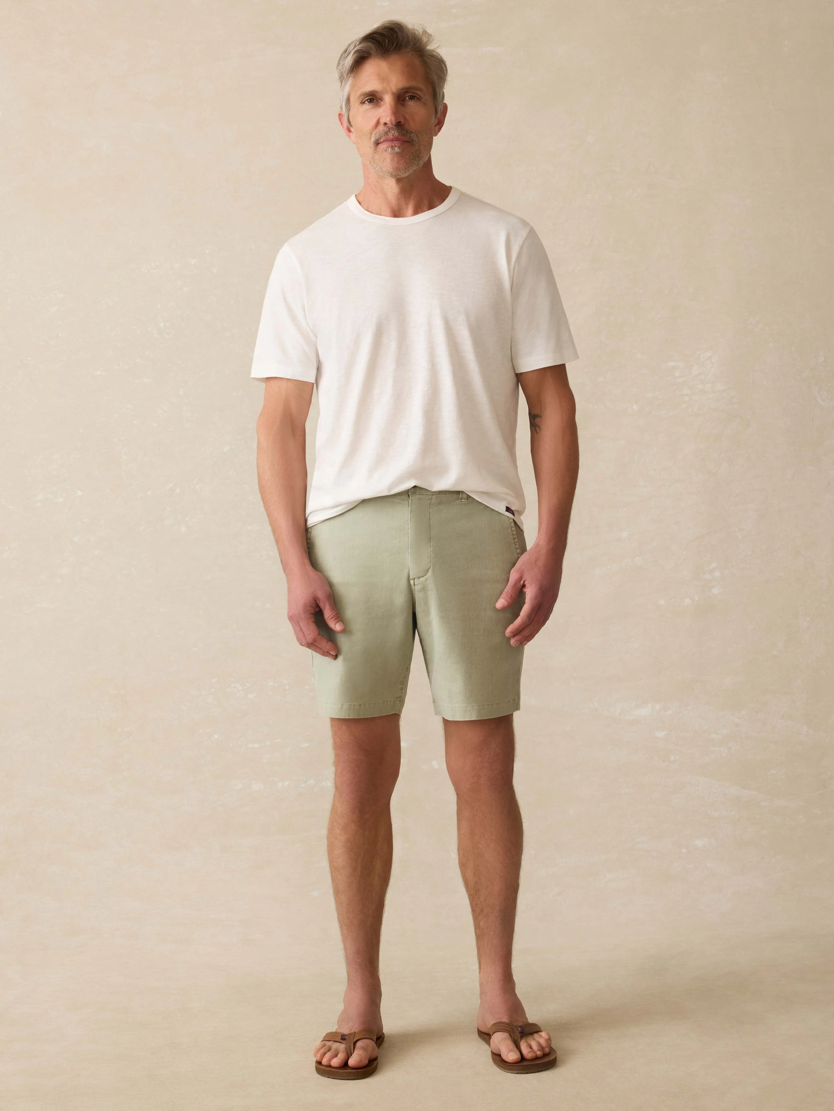 Tradewinds Linen Blend Short - Sage Mist sold by Faherty product image thumbnail 4