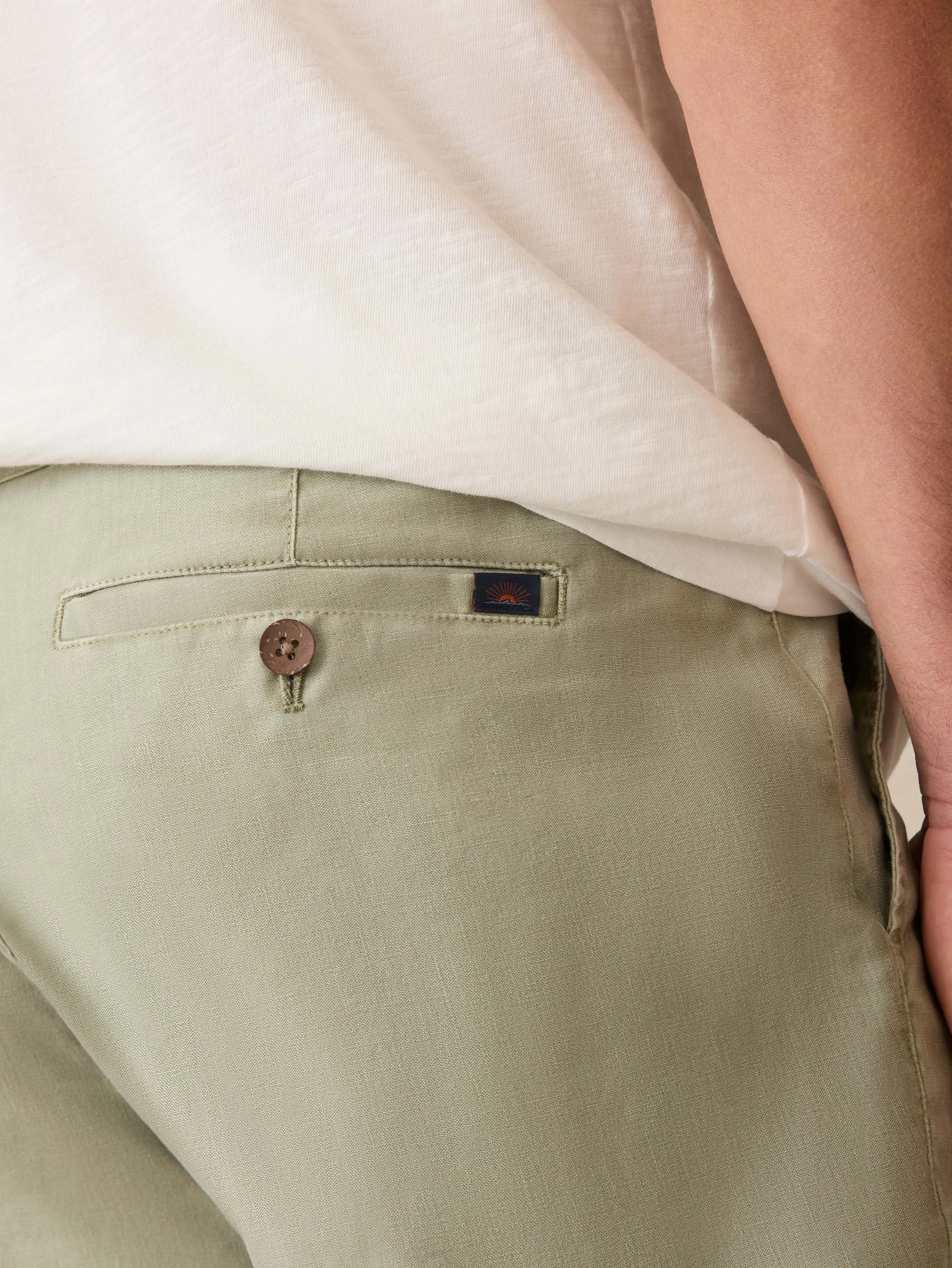 Tradewinds Linen Blend Short - Sage Mist sold by Faherty product image thumbnail 2