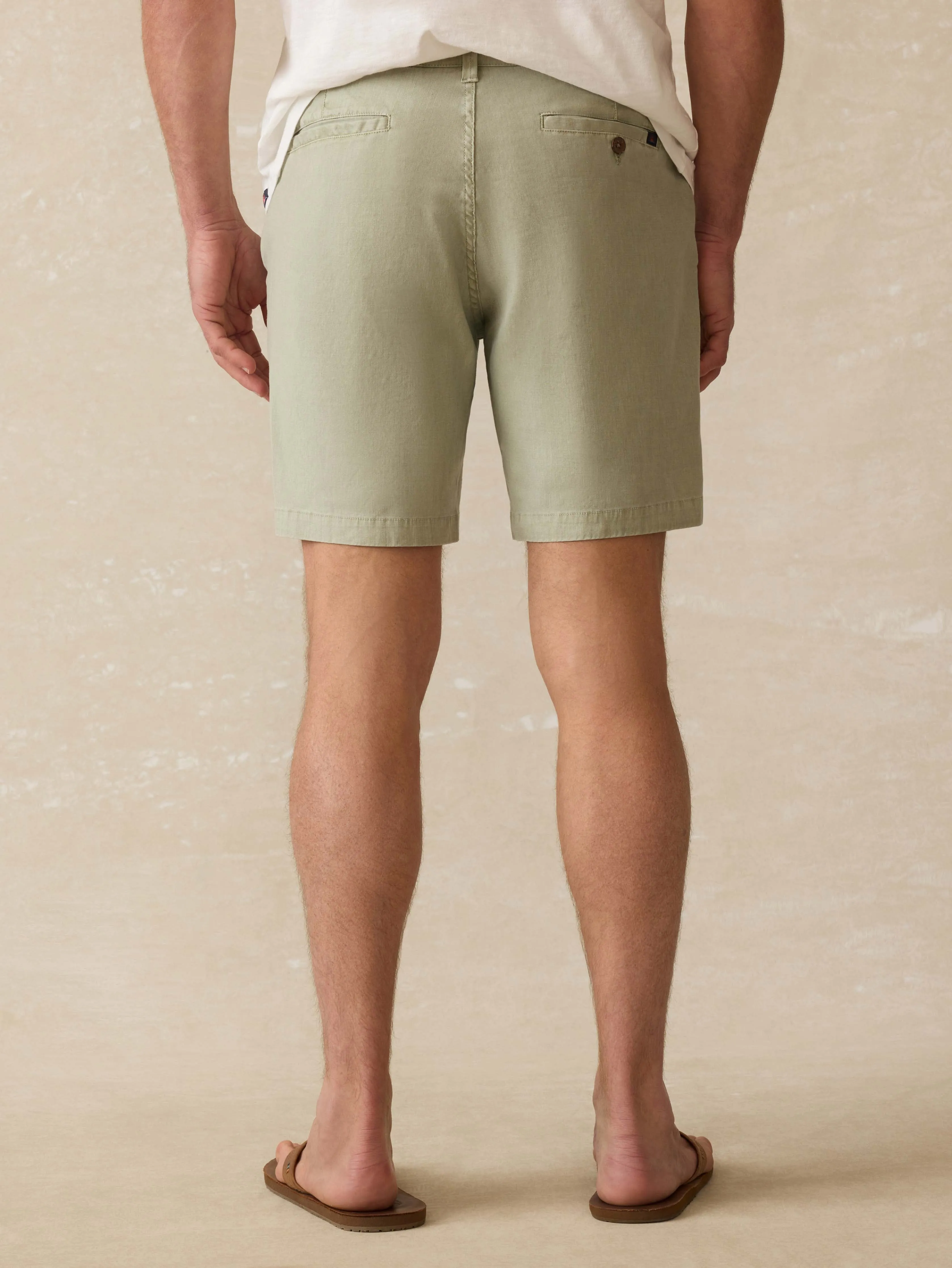 Tradewinds Linen Blend Short - Sage Mist sold by Faherty product image thumbnail 3