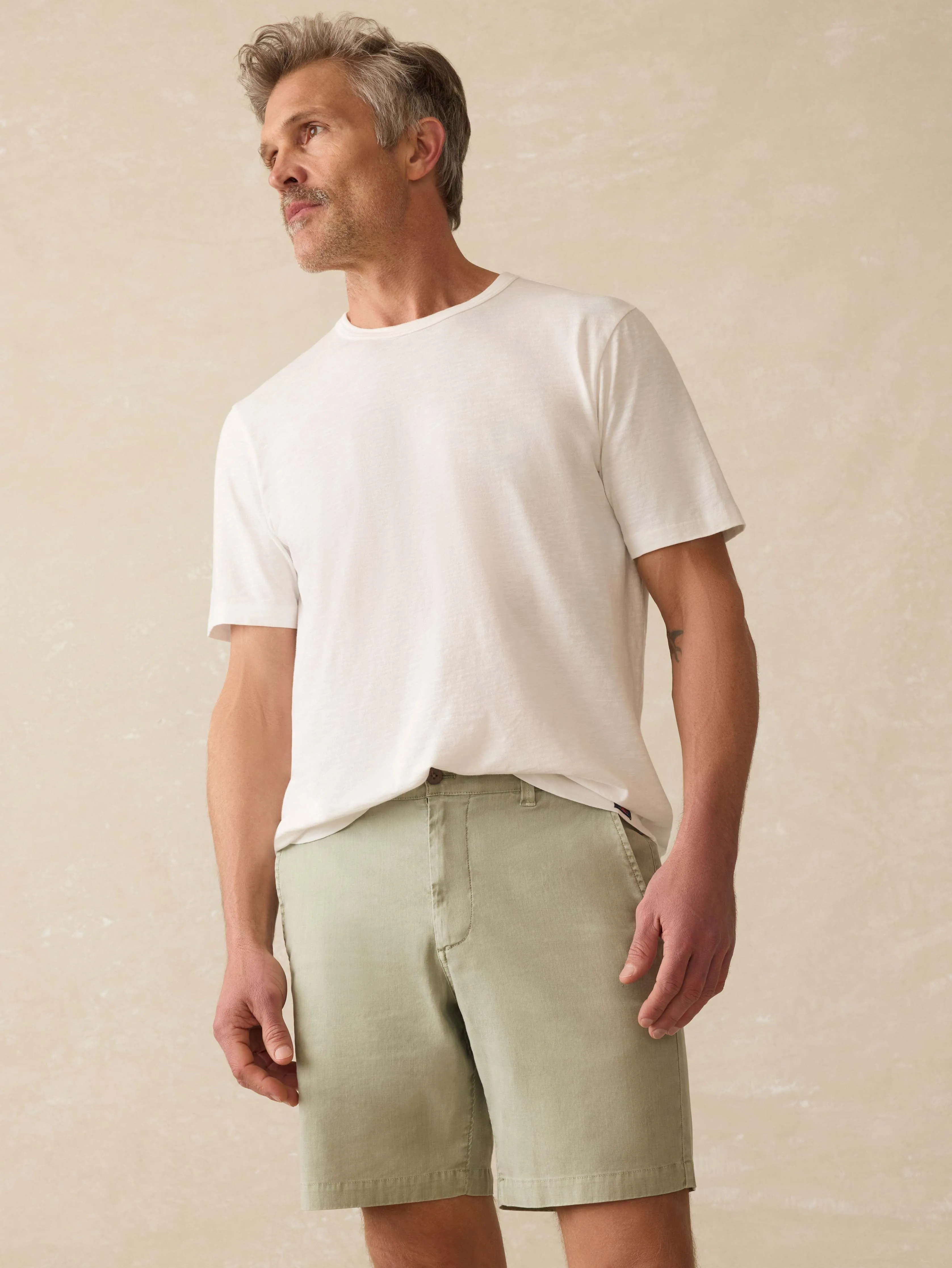 Tradewinds Linen Blend Short - Sage Mist sold by Faherty product image thumbnail 5