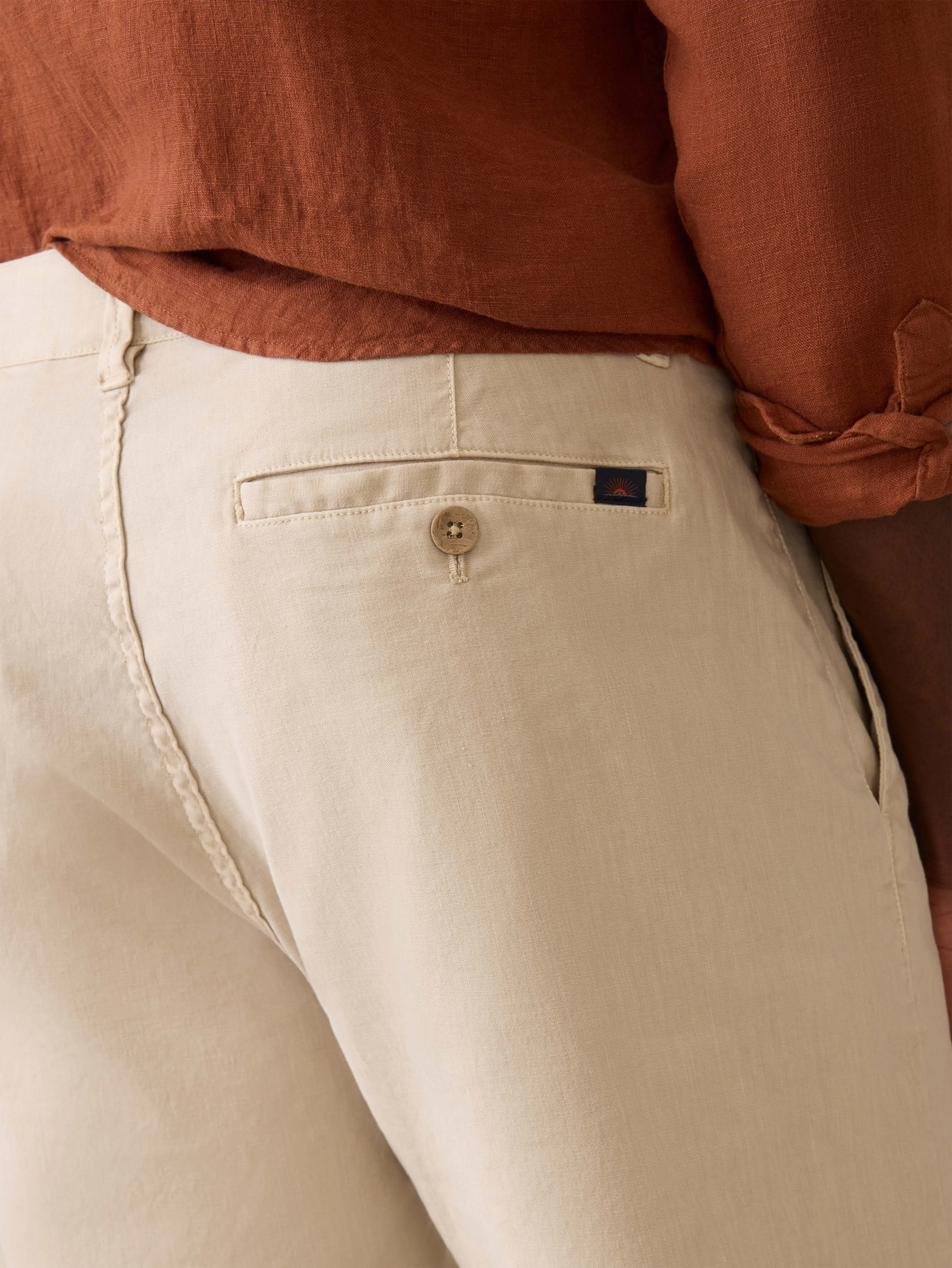 Tradewinds Linen Blend Short - Stone sold by Faherty product image thumbnail 2