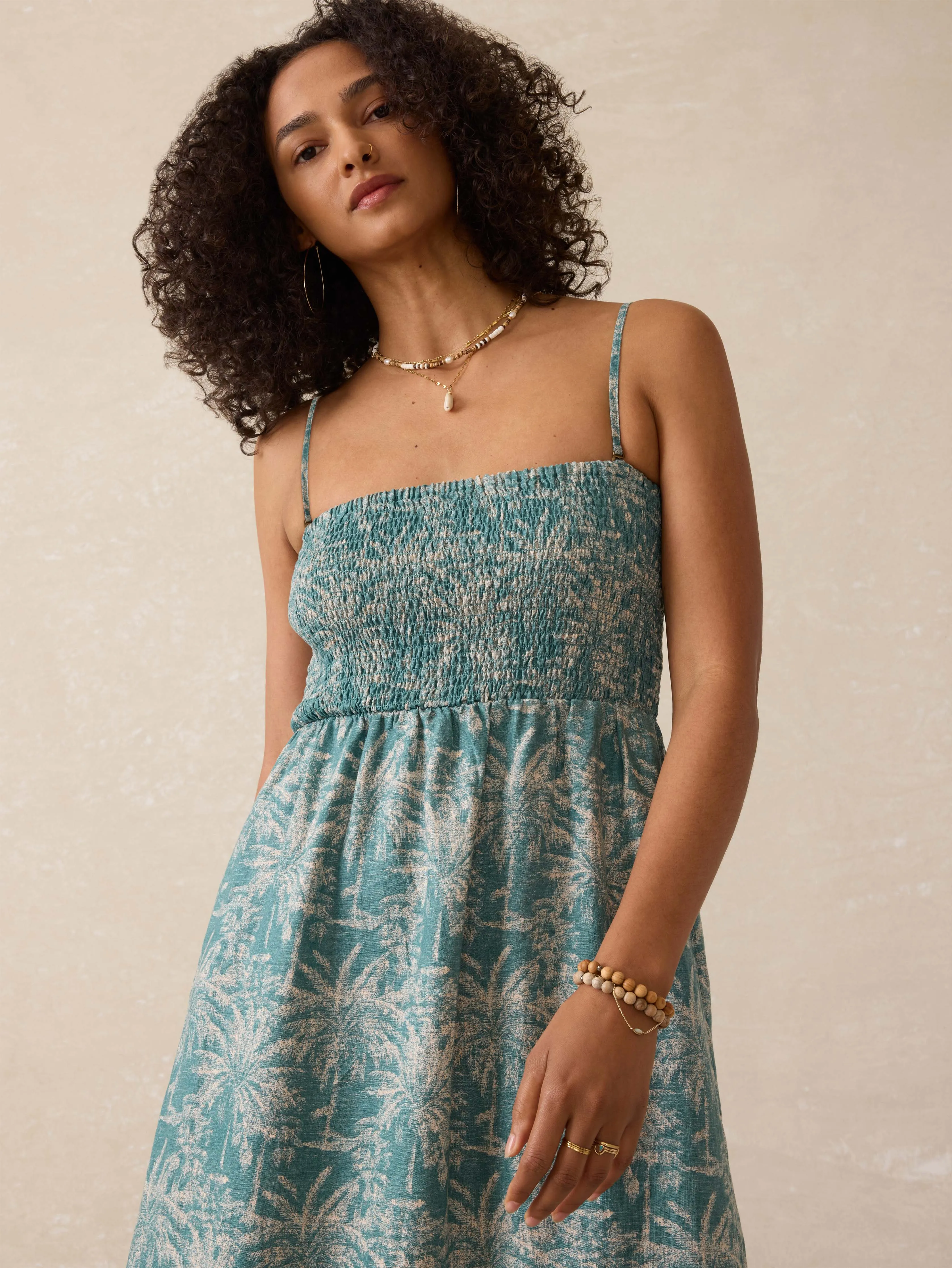 Sunrise Smocked Dress - Maui Tropics sold by Faherty product image thumbnail 2