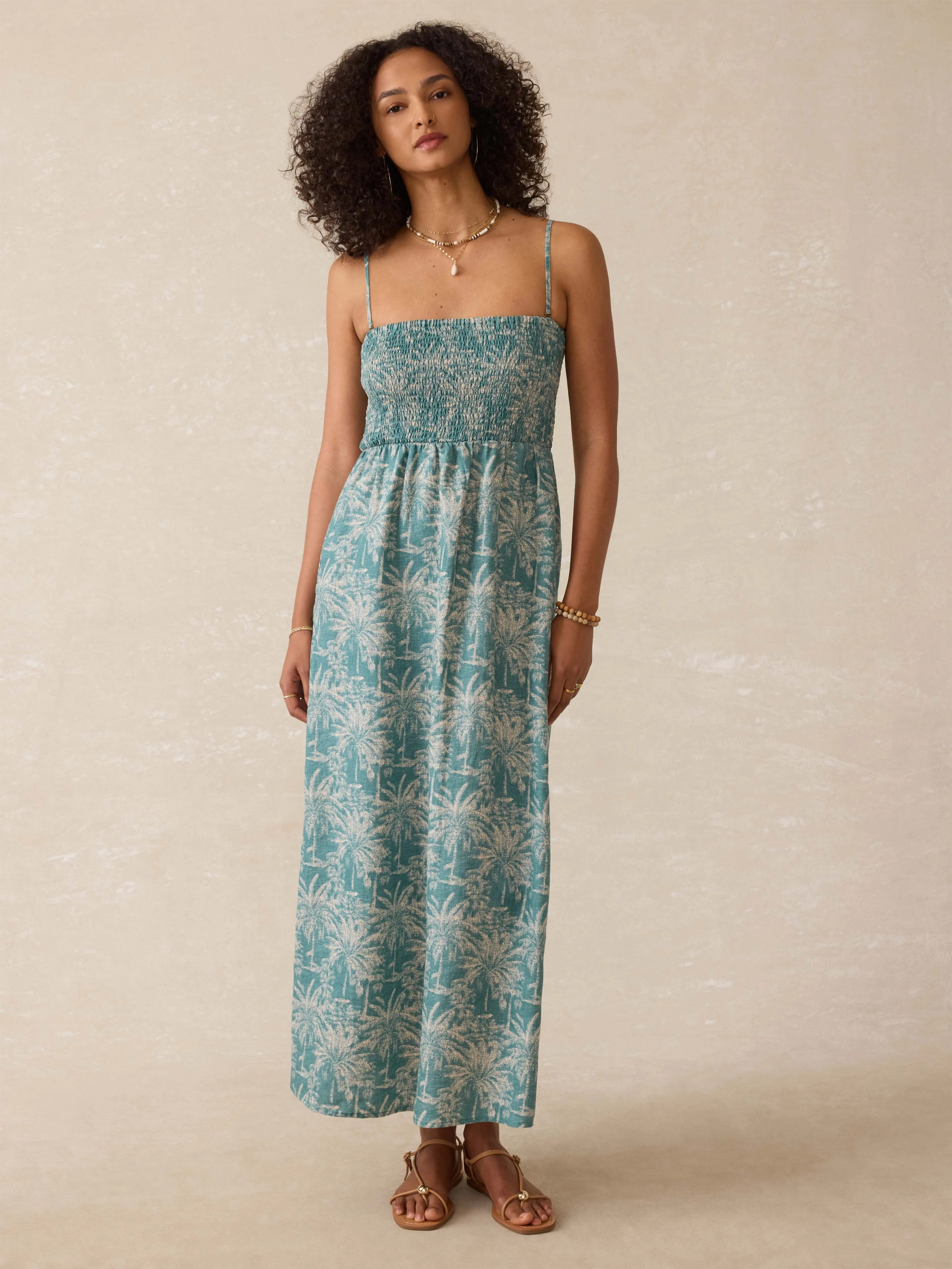 Sunrise Smocked Dress - Maui Tropics sold by Faherty product image thumbnail 3