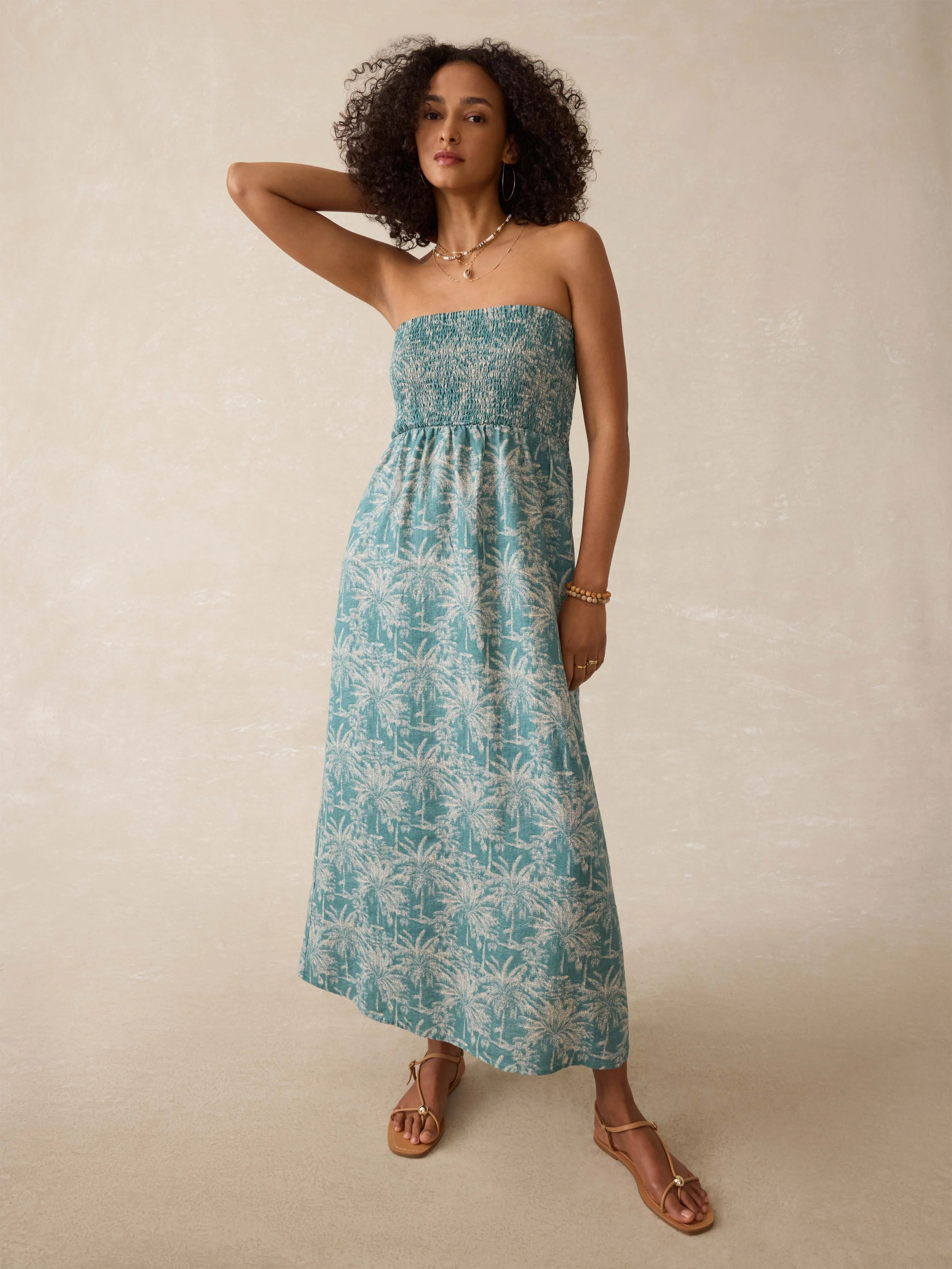 Sunrise Smocked Dress - Maui Tropics sold by Faherty