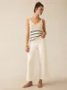 Miramar Linen V-Neck Tank - Sand Cove Stripe sold by Faherty