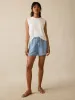 Laidback Gauze Short - Light Indigo Wash sold by Faherty