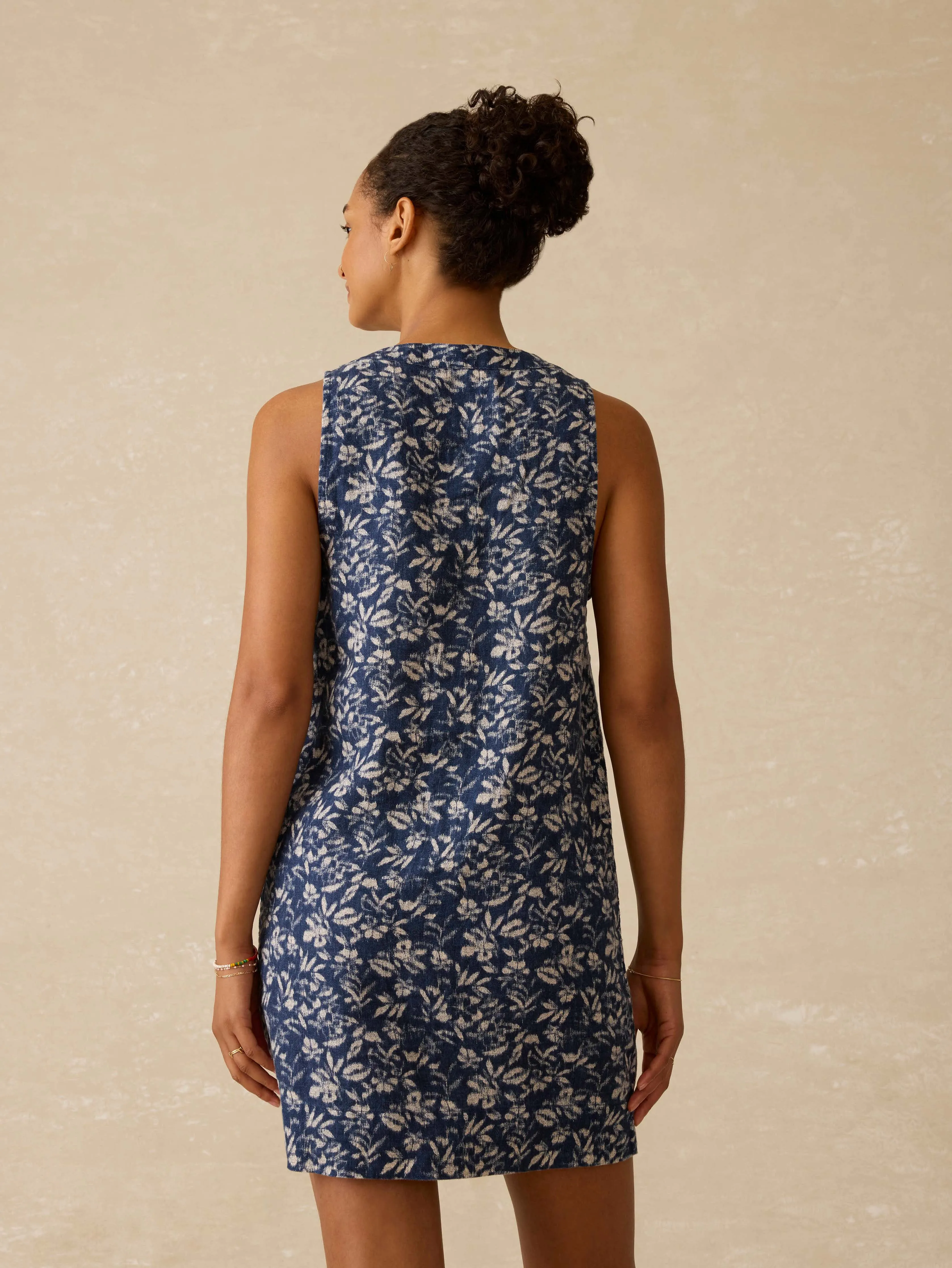 Alston Dress - Juniper Ikat Floral sold by Faherty product image thumbnail 3