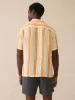 Short Sleeve Shibori Palma Linen Shirt - Citrus Valley sold by Faherty