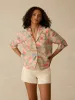 Kanoa Camp Shirt - Watercolor Palms sold by Faherty