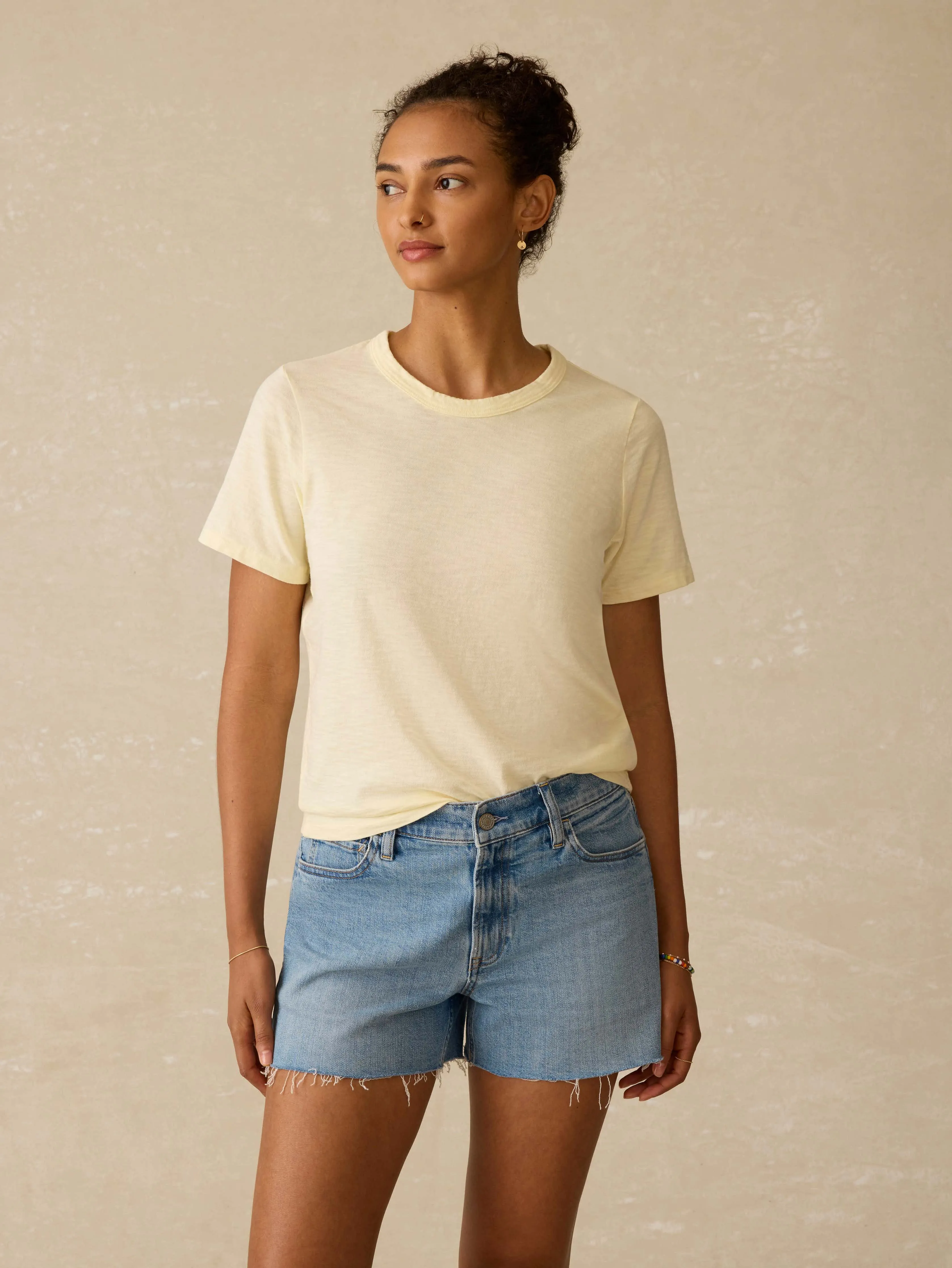 Sunwashed Essential Tee - Lemon Sorbet sold by Faherty product image thumbnail 2
