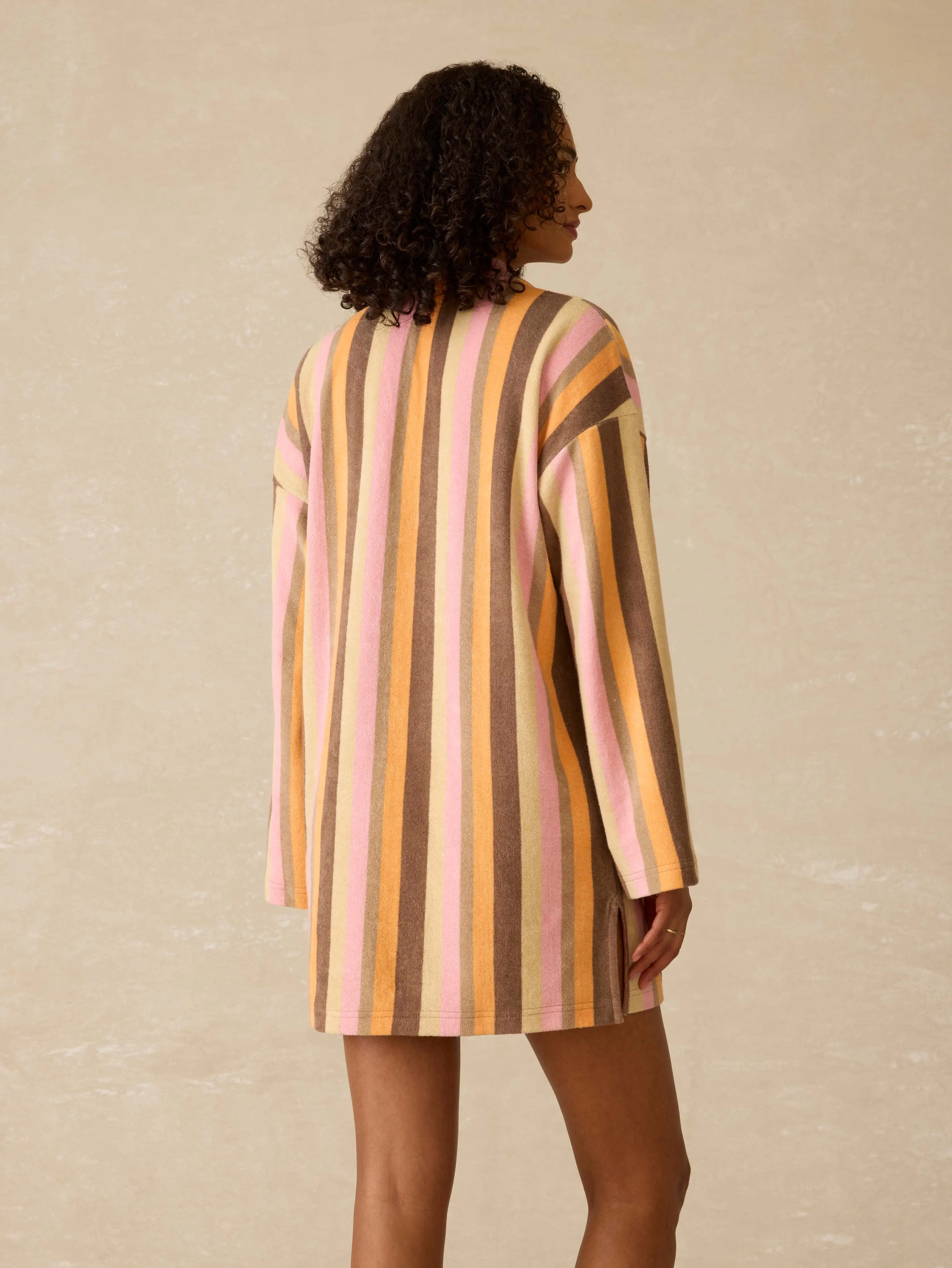 Cabana Towel Terry Mini Dress - Sun Kissed Stripe sold by Faherty product image thumbnail 3