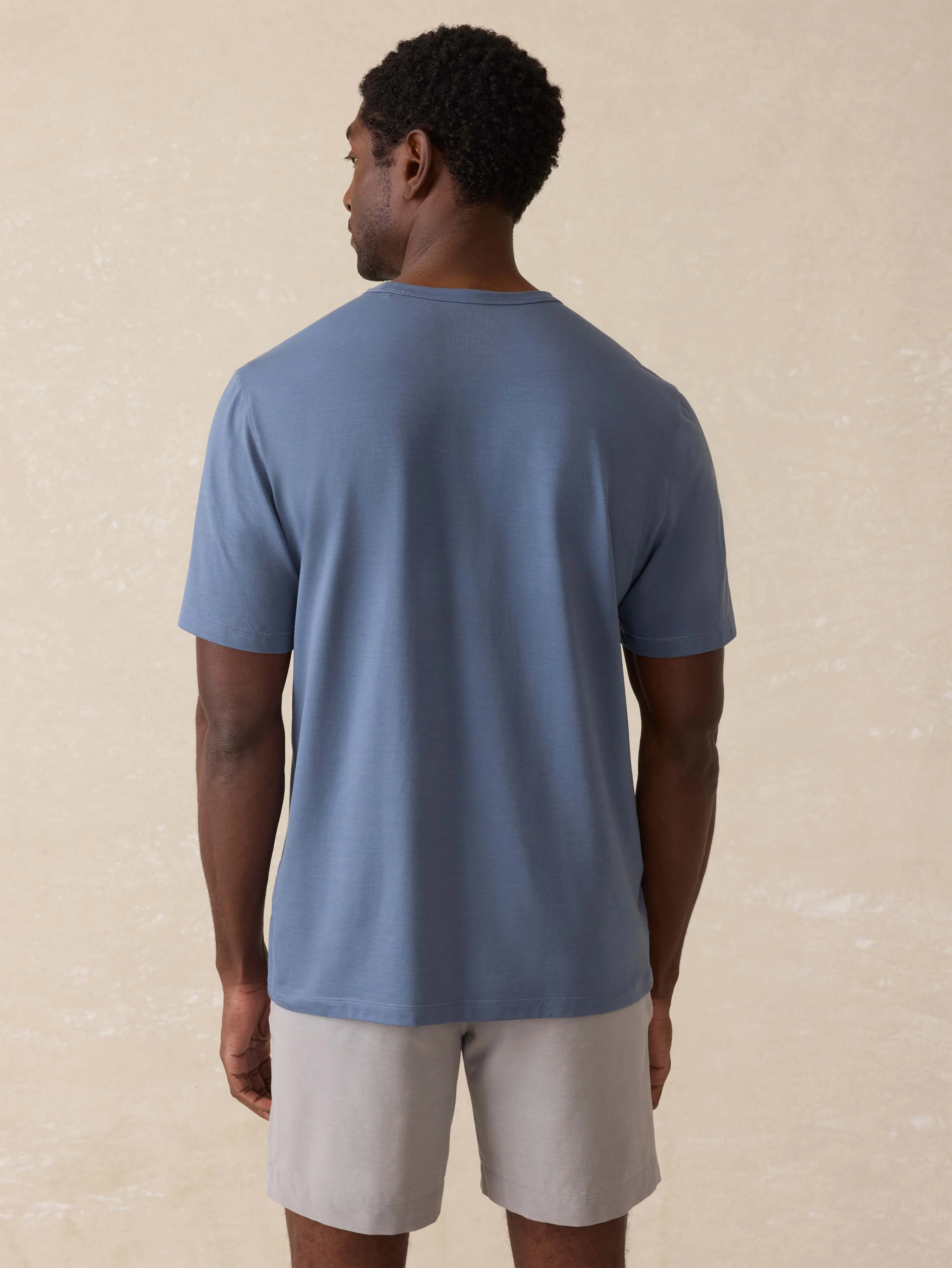 Short-Sleeve Shorelite UPF Tee - Breaker Blue sold by Faherty product image thumbnail 3