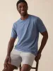 Short-Sleeve Shorelite UPF Tee - Breaker Blue sold by Faherty