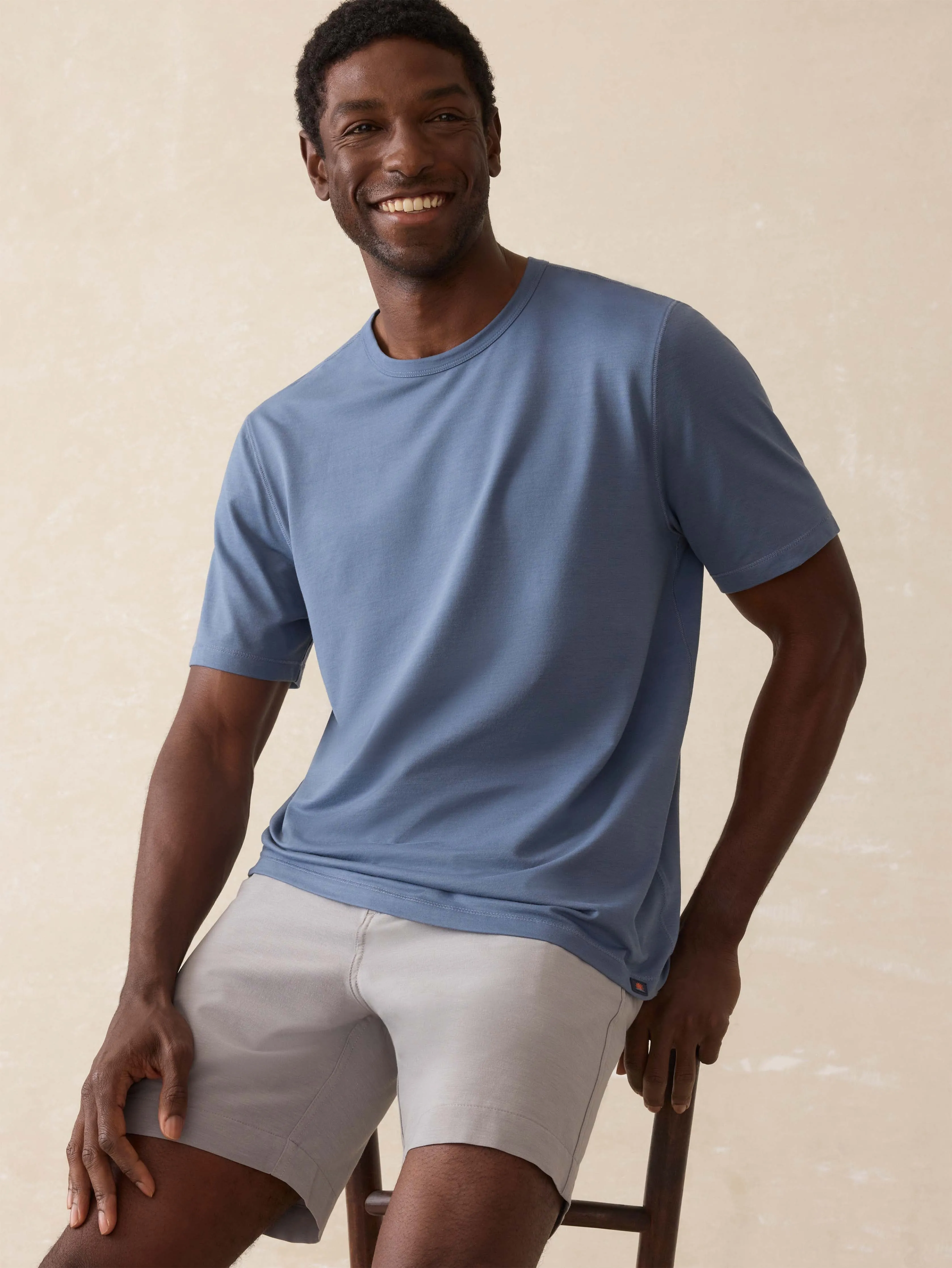 Short-Sleeve Shorelite UPF Tee - Breaker Blue sold by Faherty product image thumbnail 5
