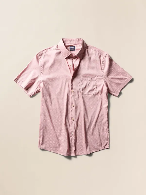 Short-Sleeve Movement™ Monterey Shirt - Mauve Blossom Geo sold by Faherty